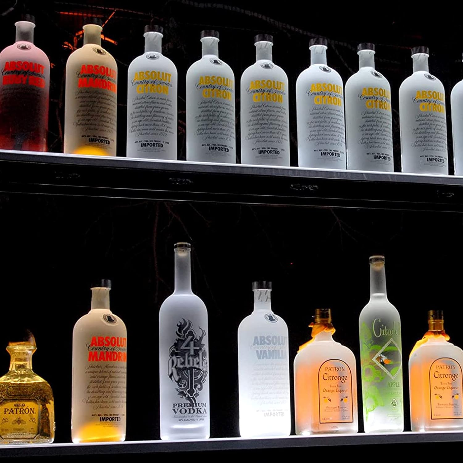 TOYOCC 1-Tier LED Liquor Shelf with Remote Control