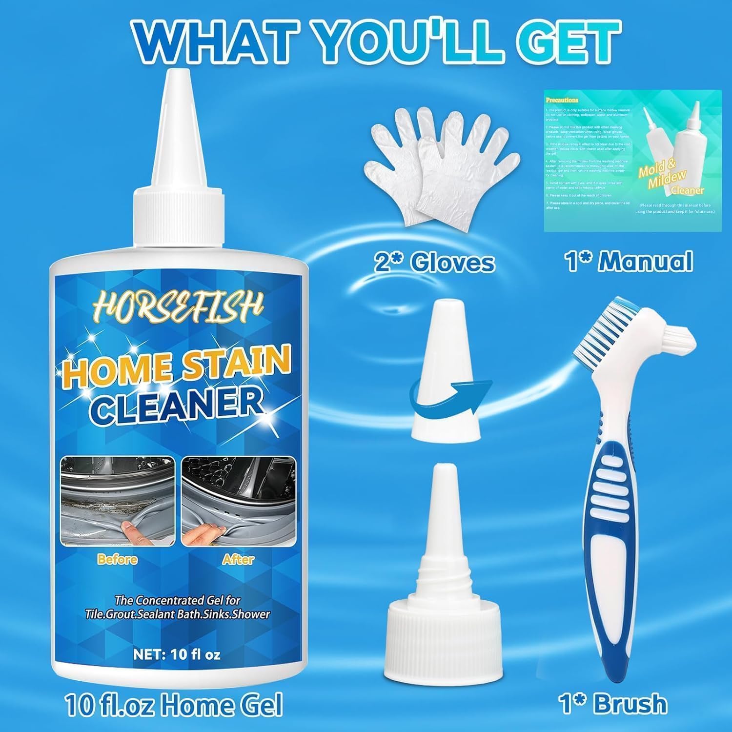 HORSEFISH TOOL 10 Fl Oz Washing Machine Cleaner Gel