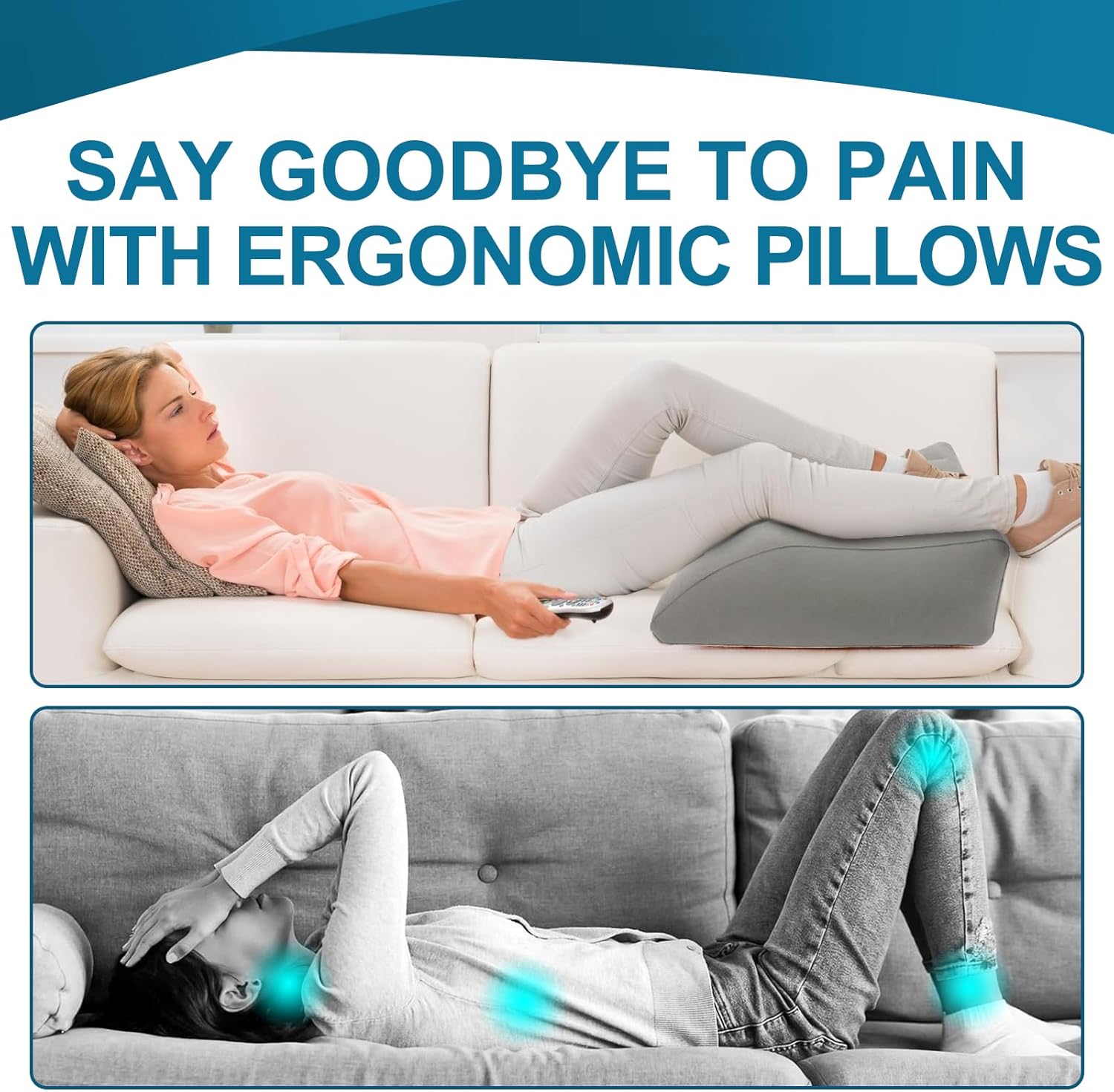 ZYODUOB Inflatable Leg Elevation Pillow for Sleep Recovery