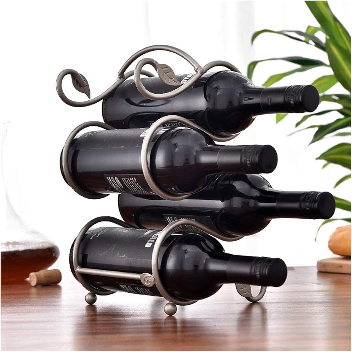 ALDEPO Pink Freestanding Wine Rack 4 Bottle