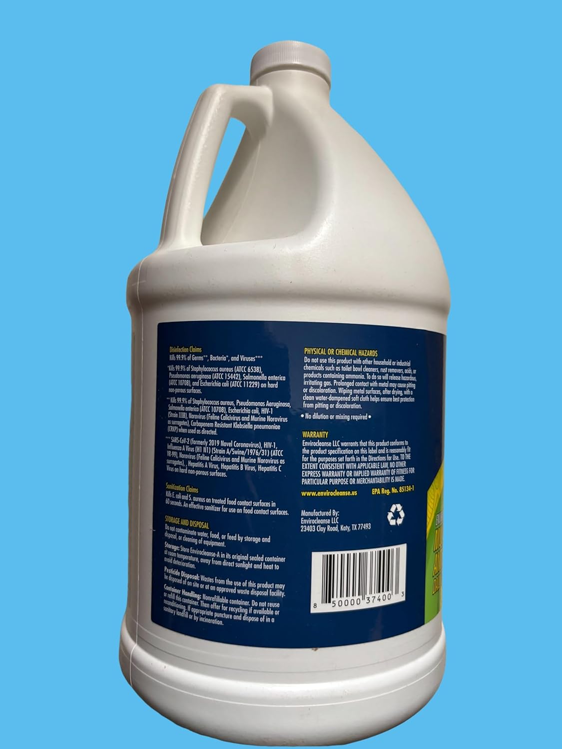 Envirocleanse-A Liquid Disinfectant 1 Gallon 1