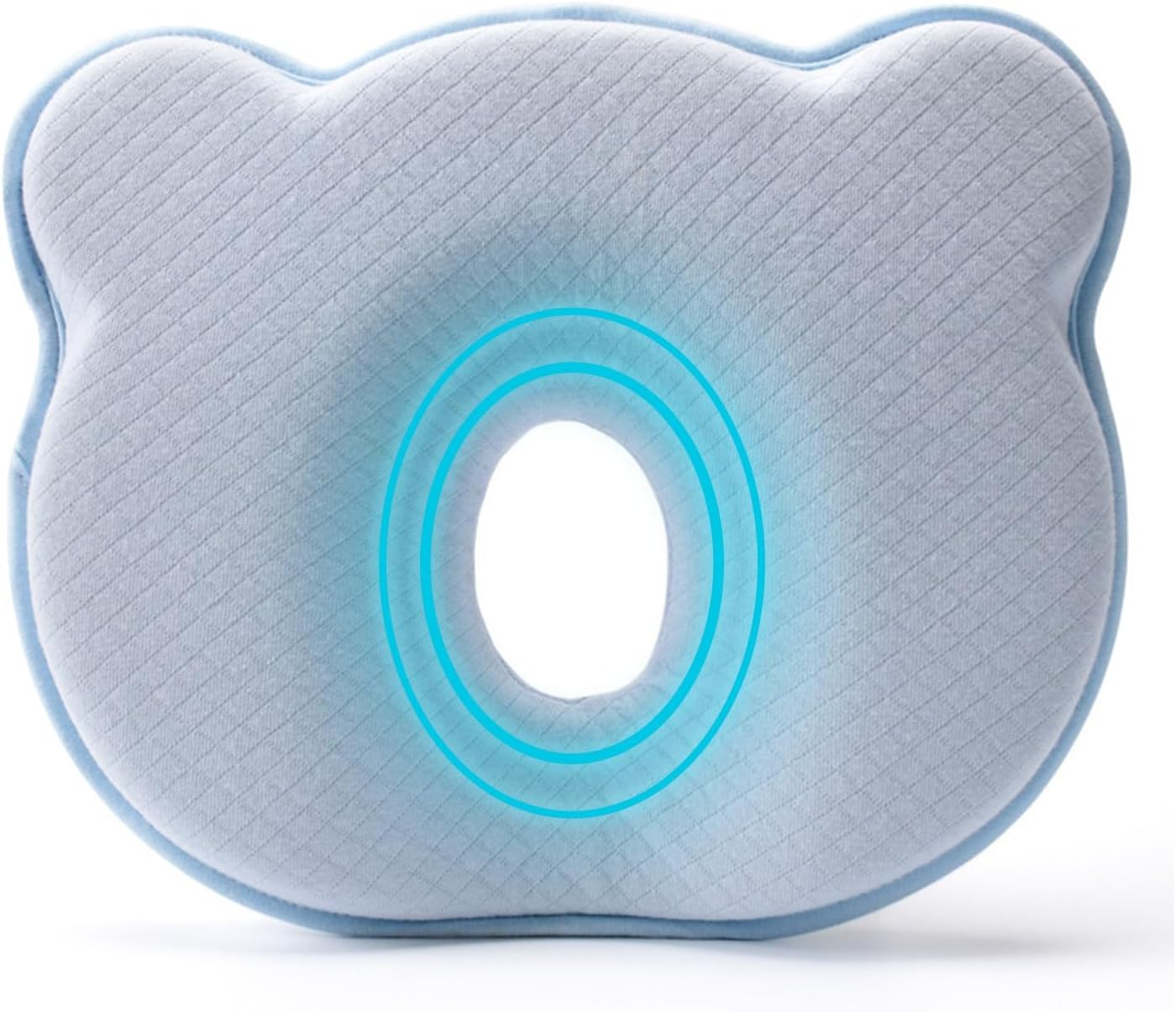2025 Memory Foam Donut Head Pillow Blue-Q