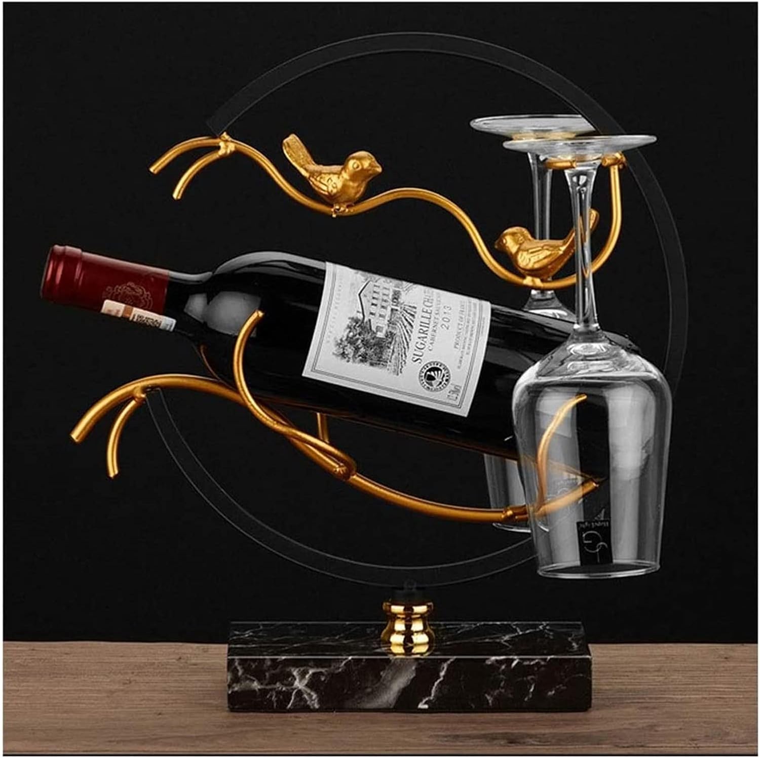 ALDEPO Tabletop Wine Rack with Reindeer Design 1