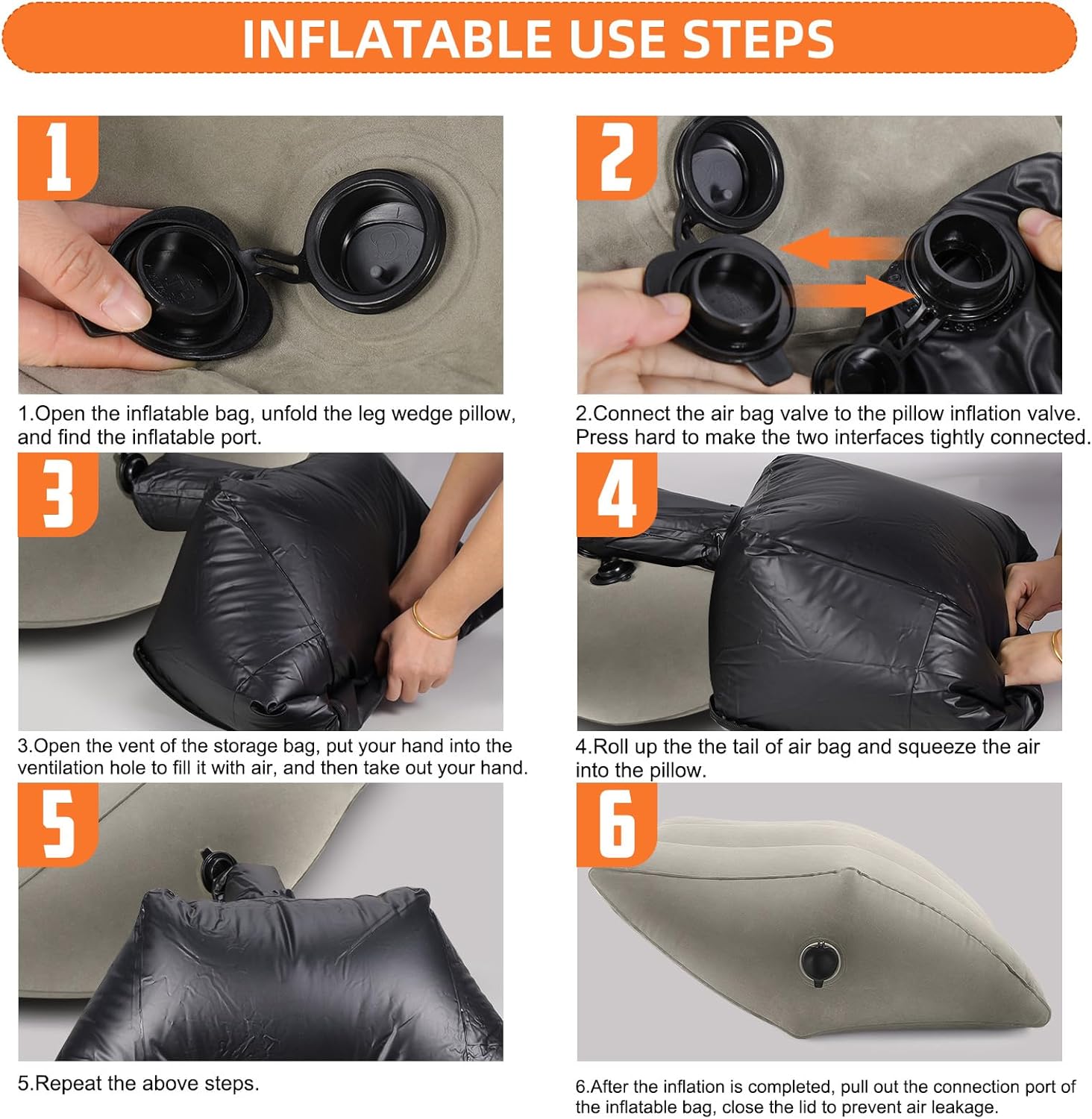 PNEUICALLY Inflatable Leg Elevation Pillow for Swelling and Back Pain Relief 1
