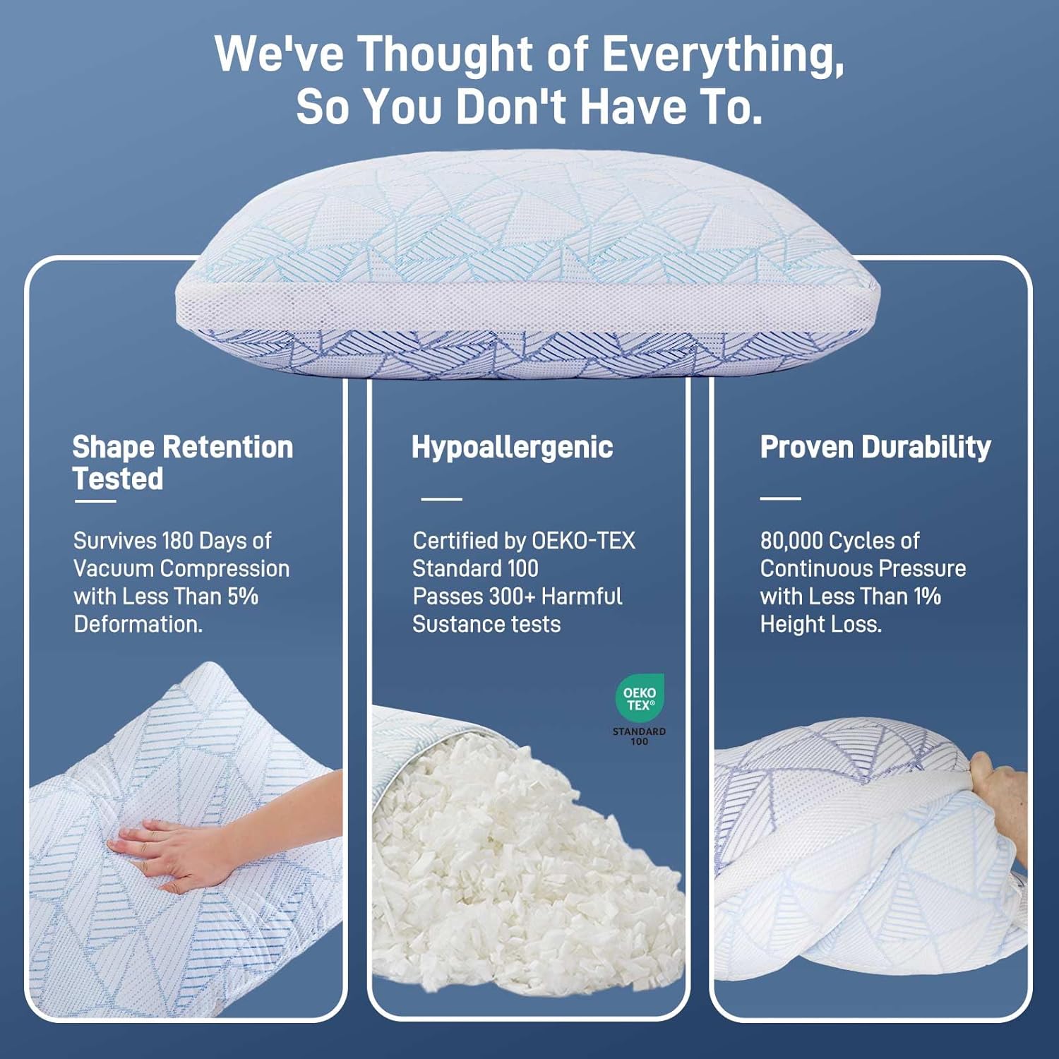 Caelorin Shredded Memory Foam Bamboo Viscose Pillow