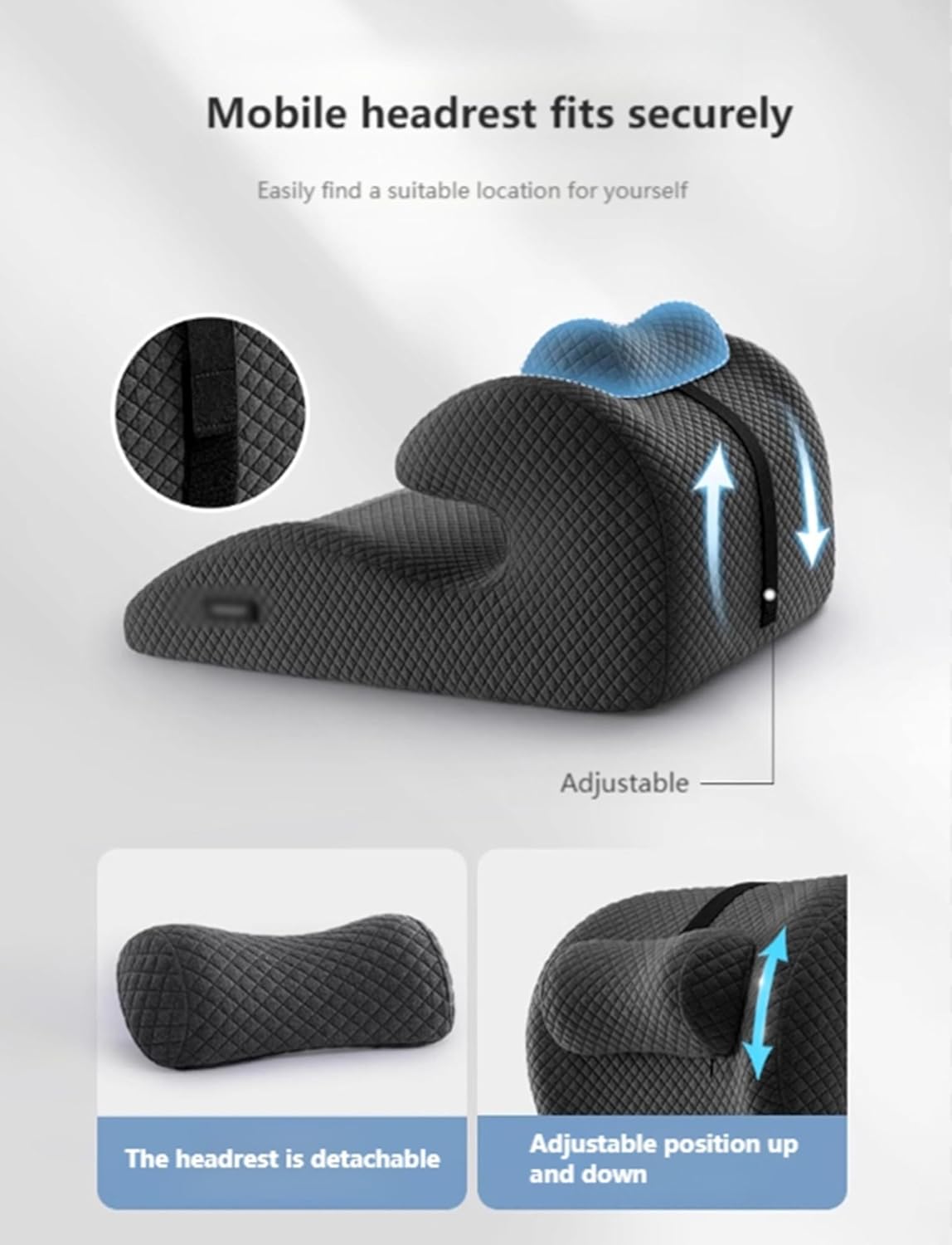 Ergonomic Face Down Pillow with Removable Cover