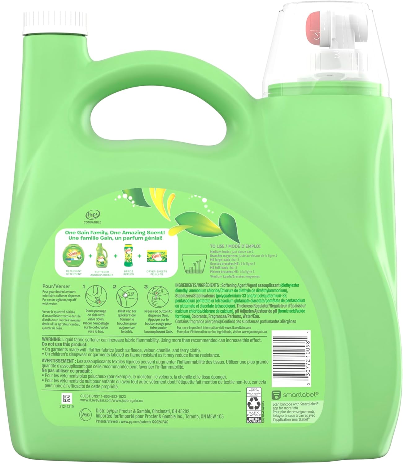 Gain Fabric Softener Original Scent 140 Fl Oz