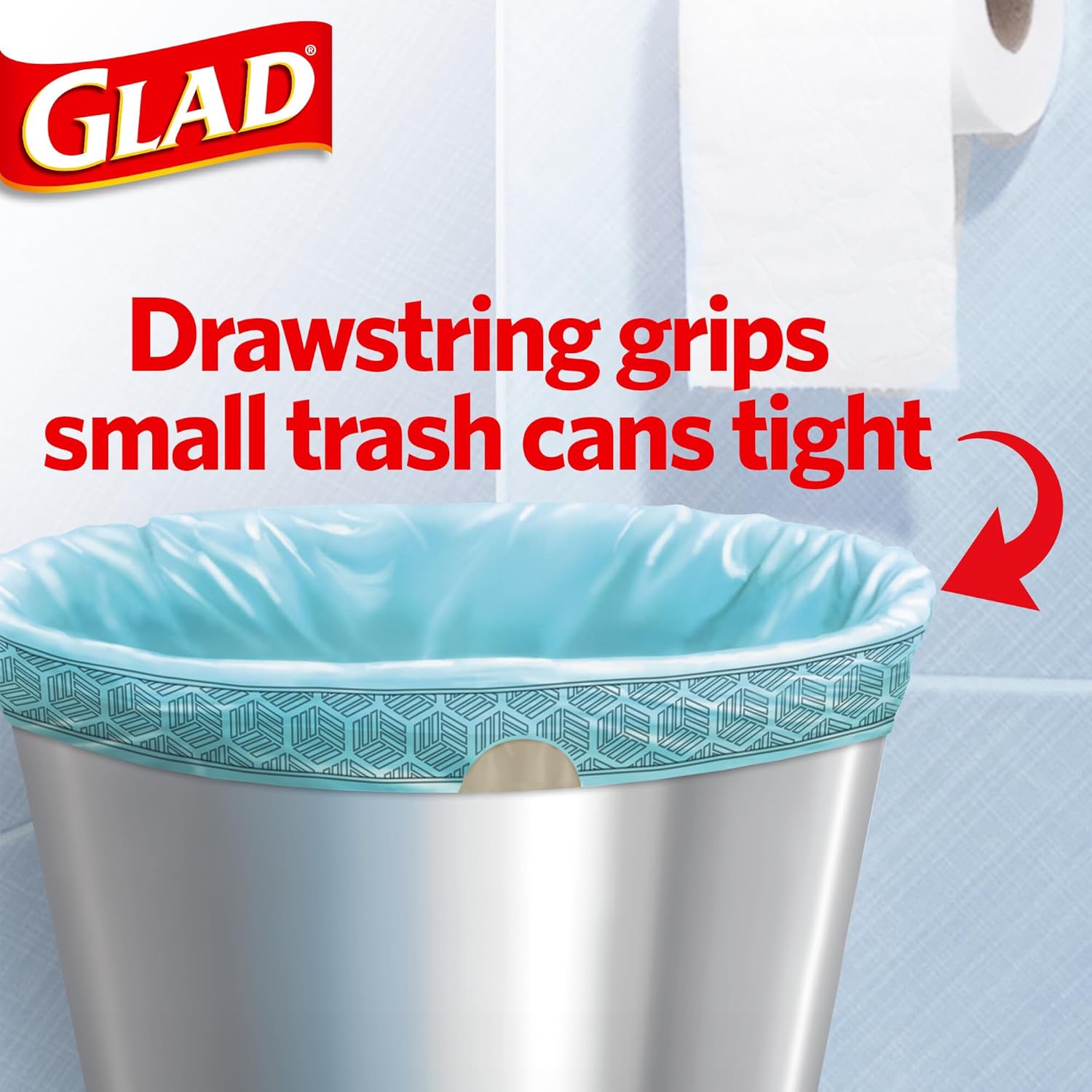 Glad Small Trash Bags 4 Gallon Febreze Beachside Breeze 80 Count