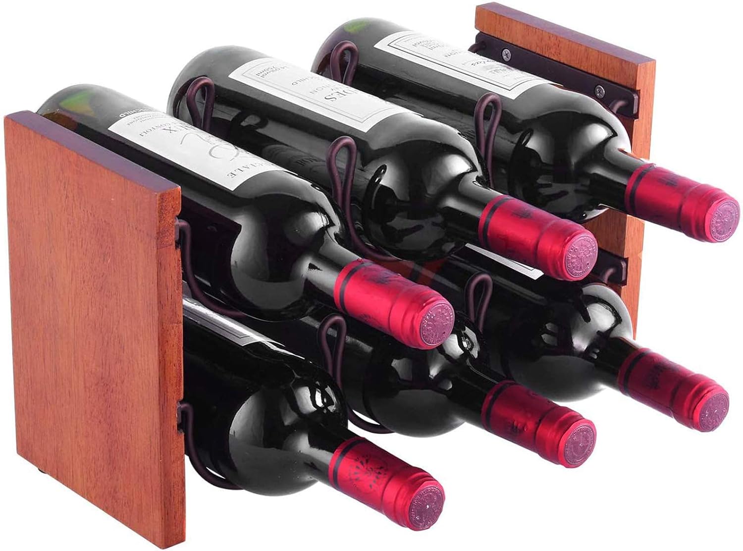 BOCbco Tabletop Wine Rack for 6 Bottles