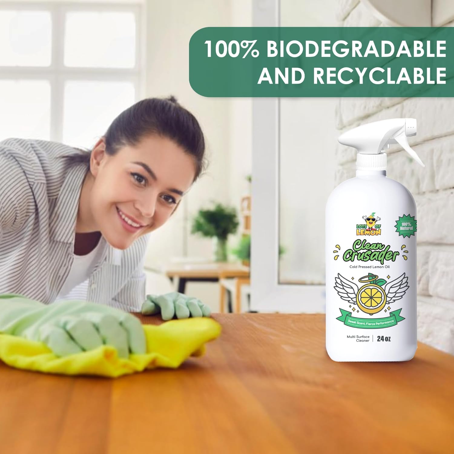 Clean Crusader 24 oz Natural Lemon Oil Cleaner