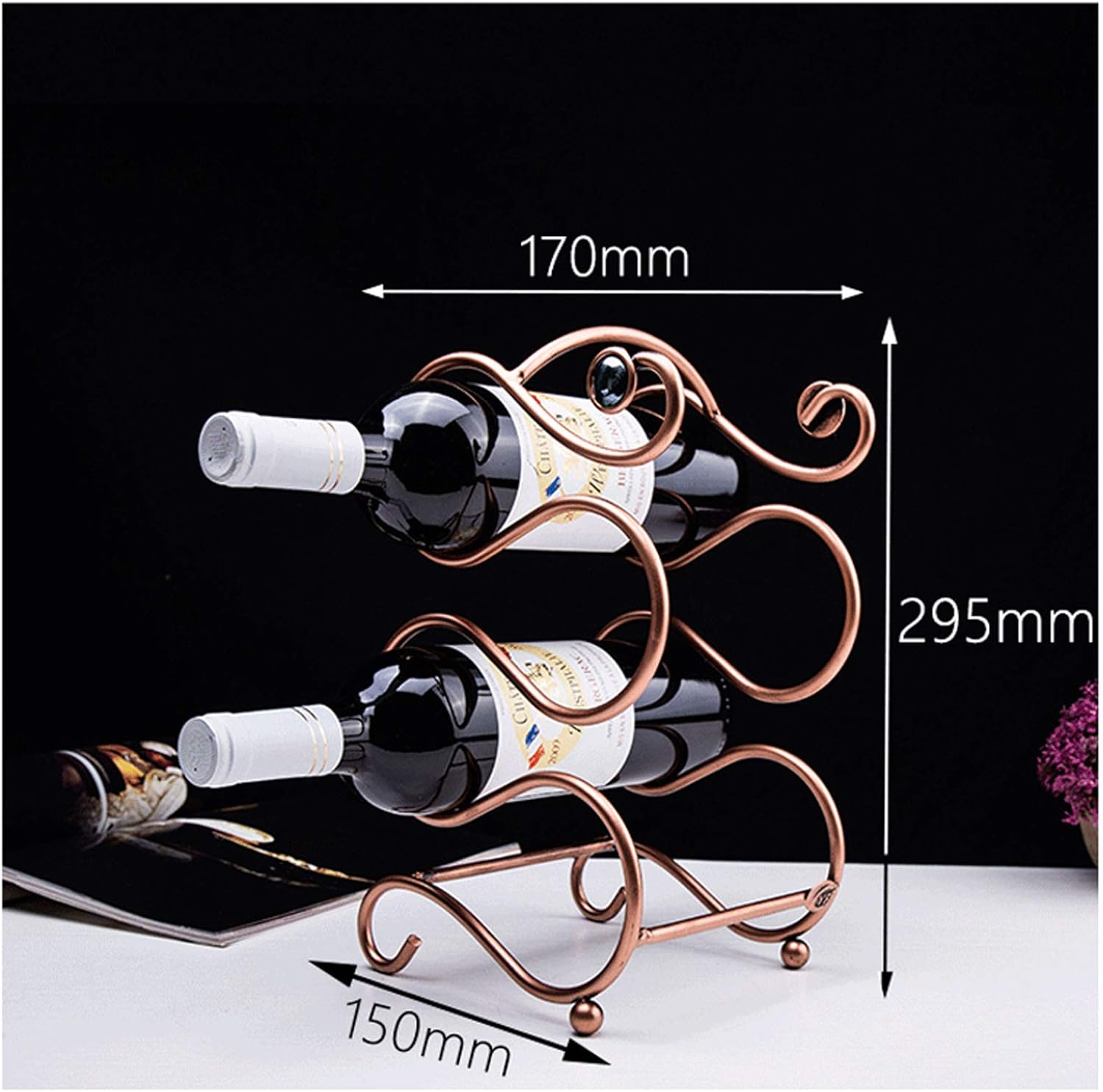 BOCbco Wall-Mounted Wine Racks for 4 Bottles