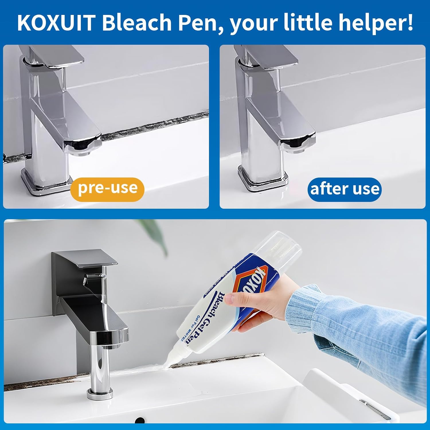 KOXUIT Portable Bleach Gel Pen for Stains
