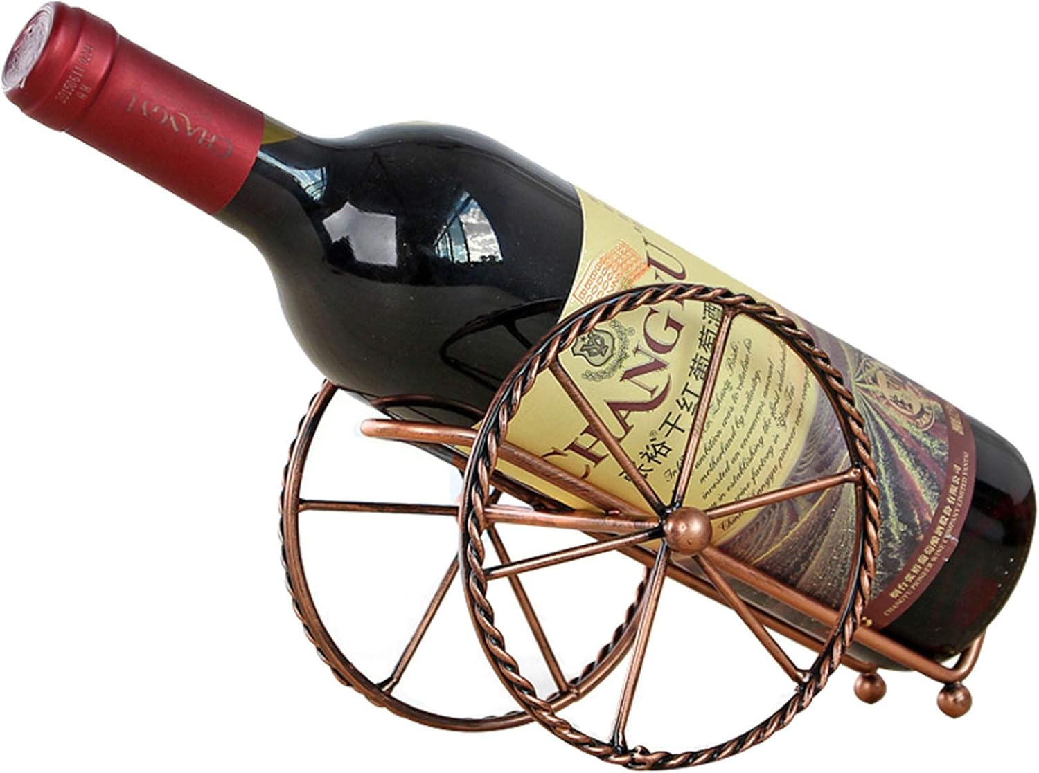 BOCbco Rustic Metal Wine Rack Holds 1 Bottle