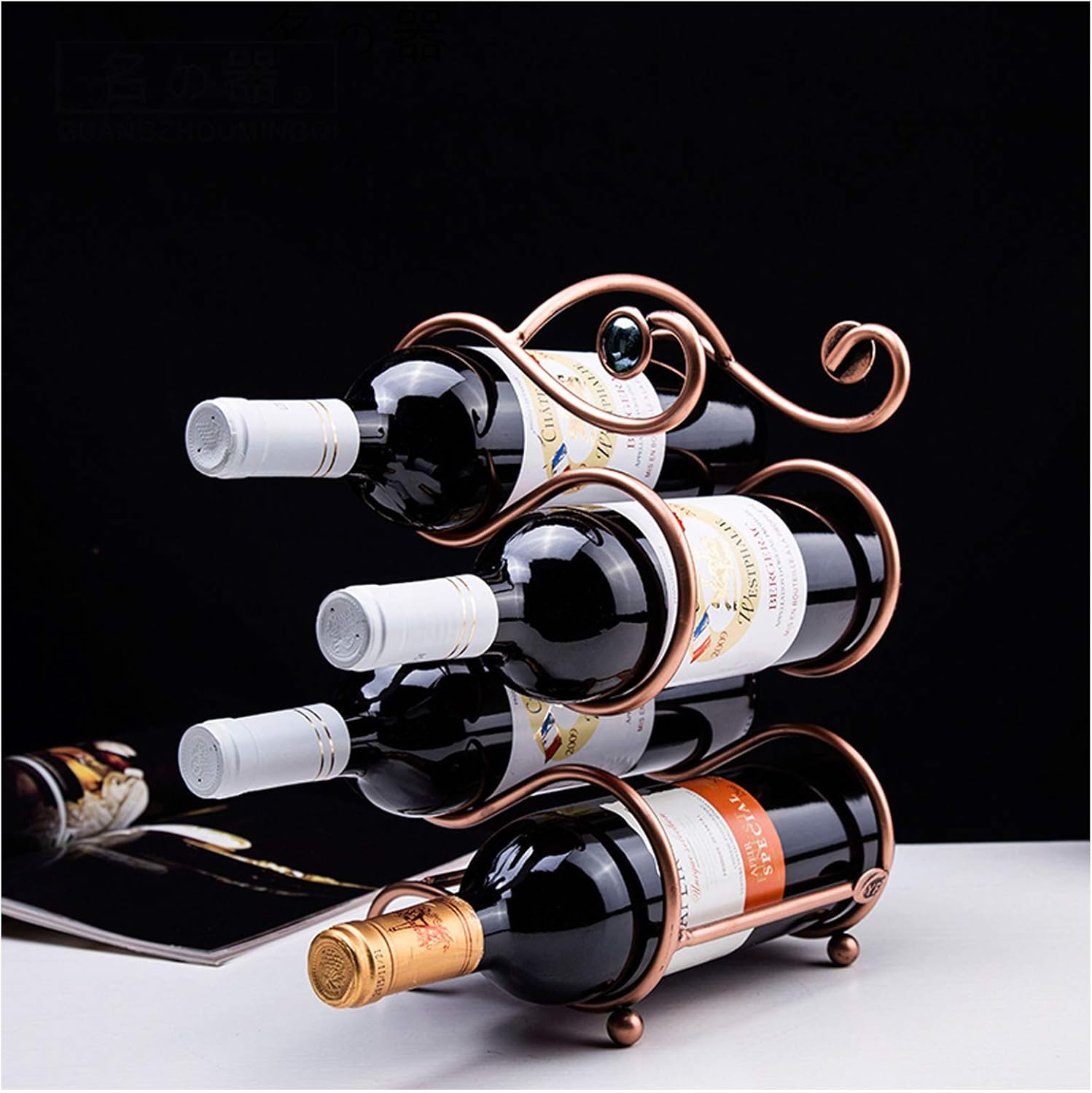 BOCbco Wall-Mounted Wine Racks for 4 Bottles