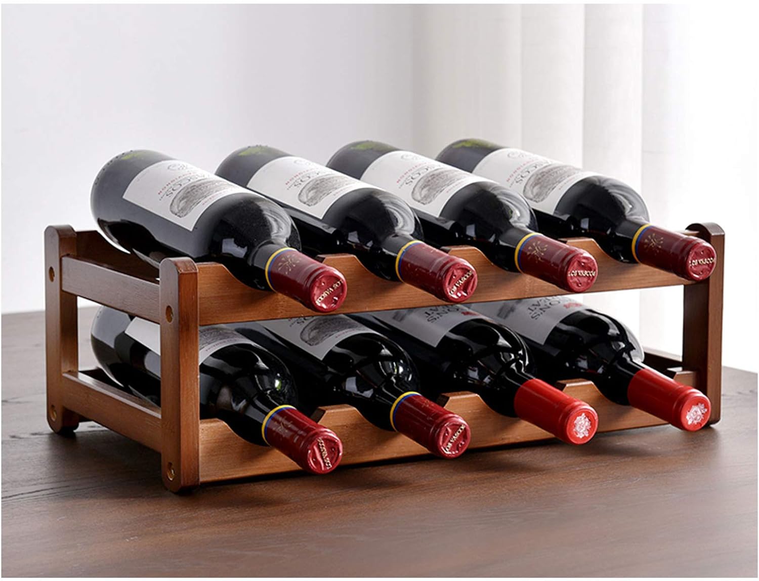 BOCbco Rustic Wine Rack for 6 or 8 Bottles