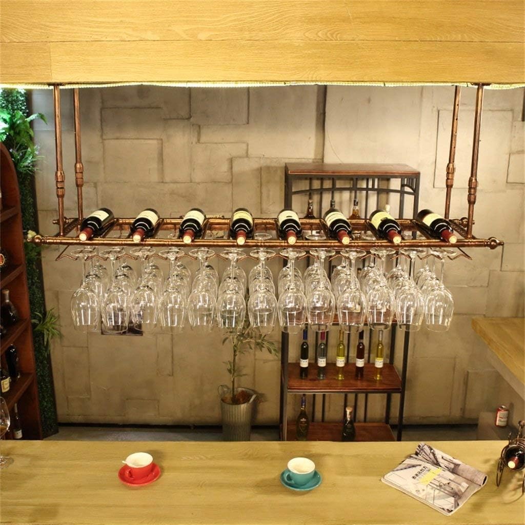 Metal Wine Glass Rack Holder Ceiling Mounted Wall-Mounted