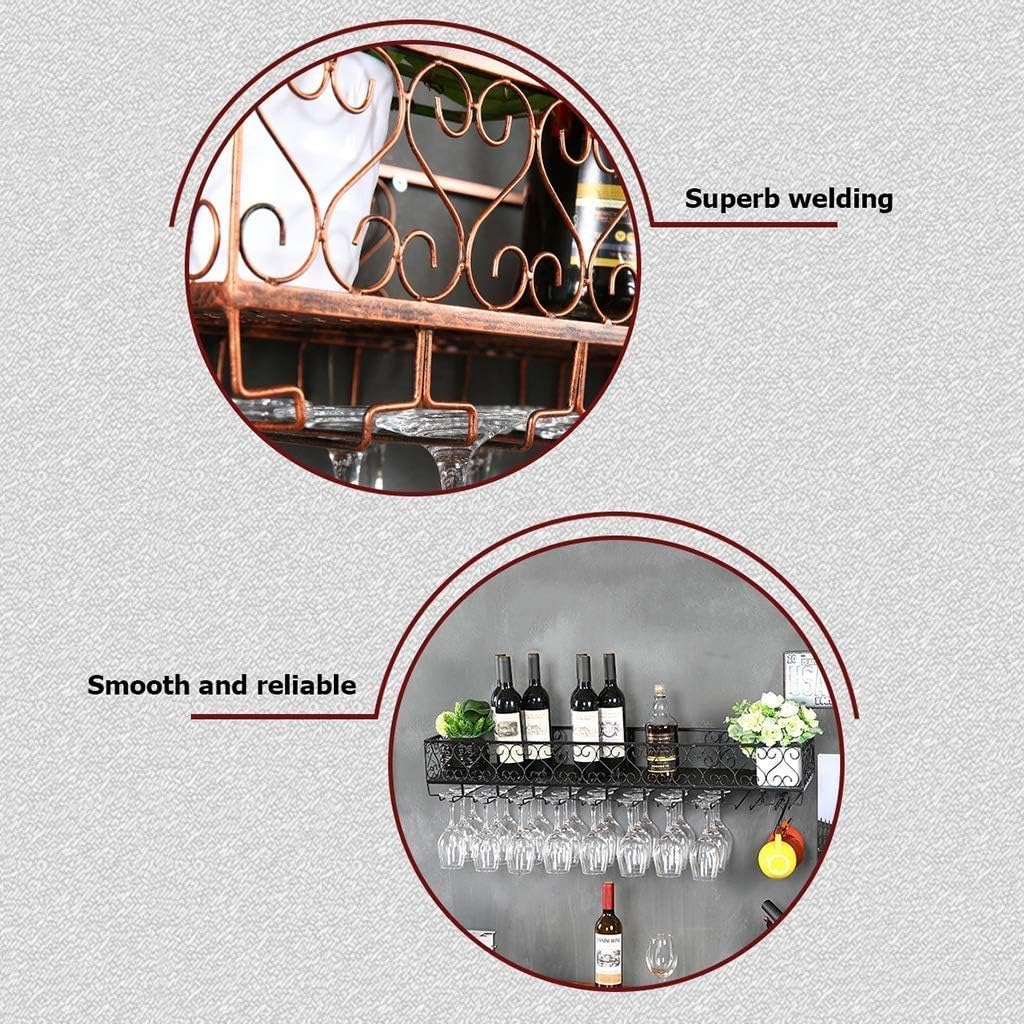 Wall-Mounted Metal Wine Rack for Storage and Organization