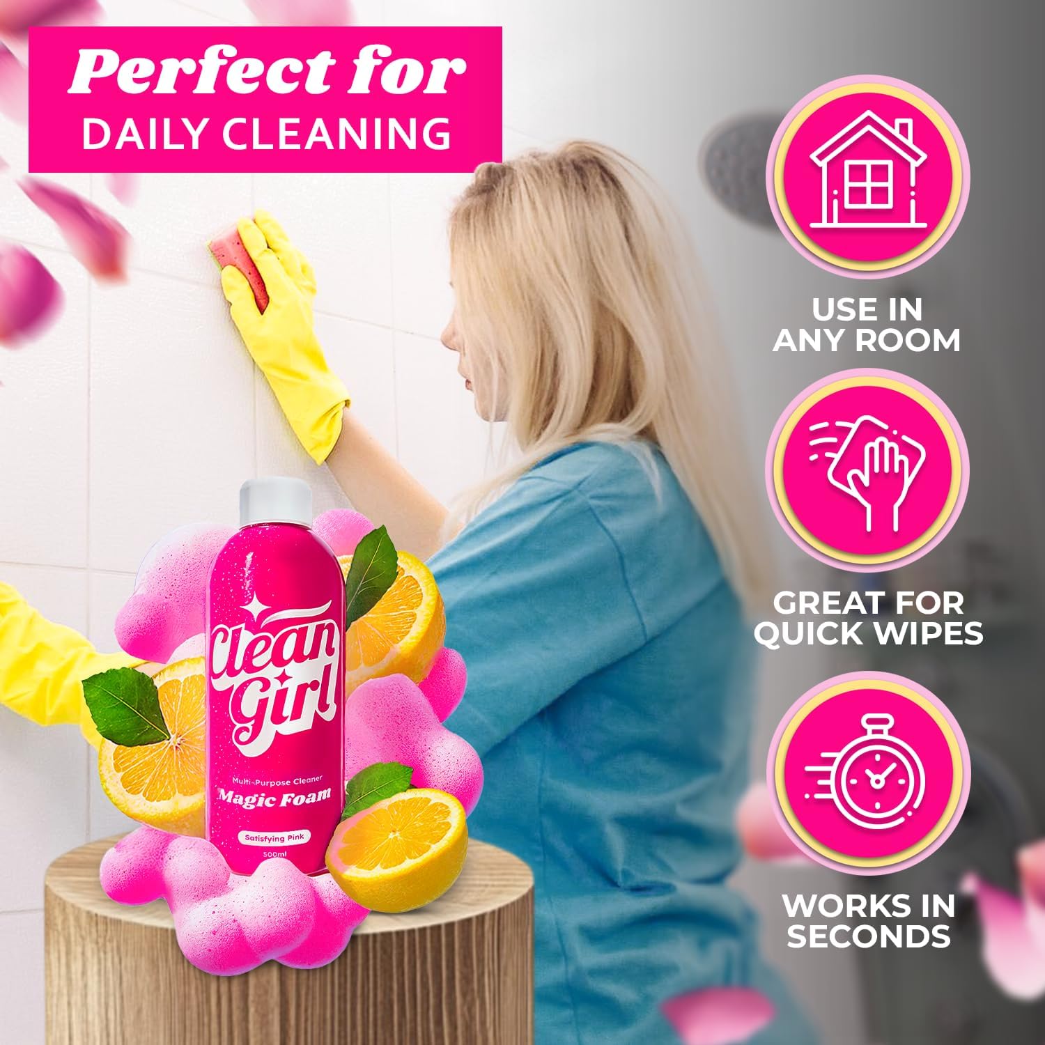 Clean Girl Magic Foam 6-Pack All Purpose Cleaner