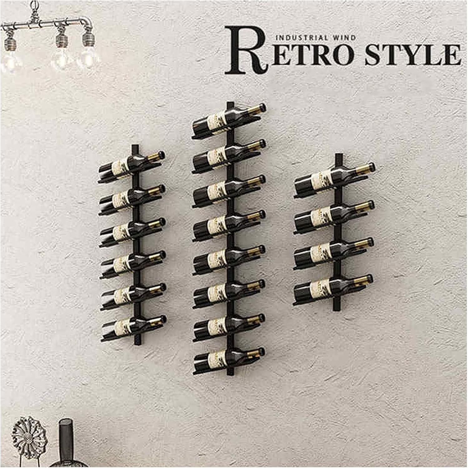 ALDEPO Wall-Mounted Wine Rack 6 Bottles Organizer