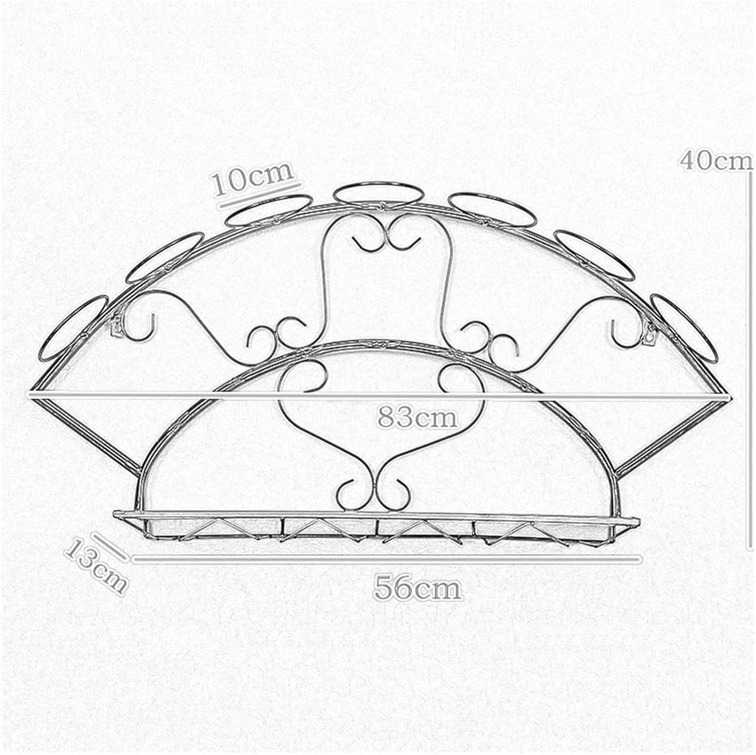 ALDEPO Wall-Mounted Wine Rack - 7 Bottles 10 Glasses