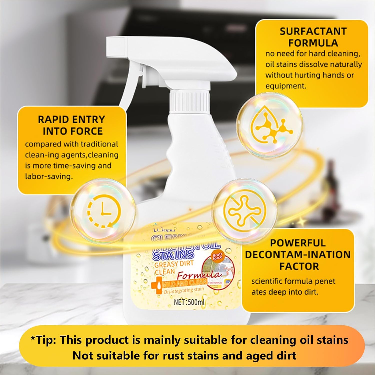 Liapu 3Pcs All Purpose Cleaner Spray