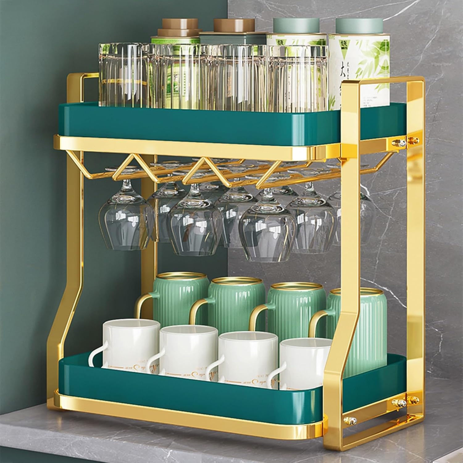 ZYZSY Wine Glass Rack for Countertop and Bar