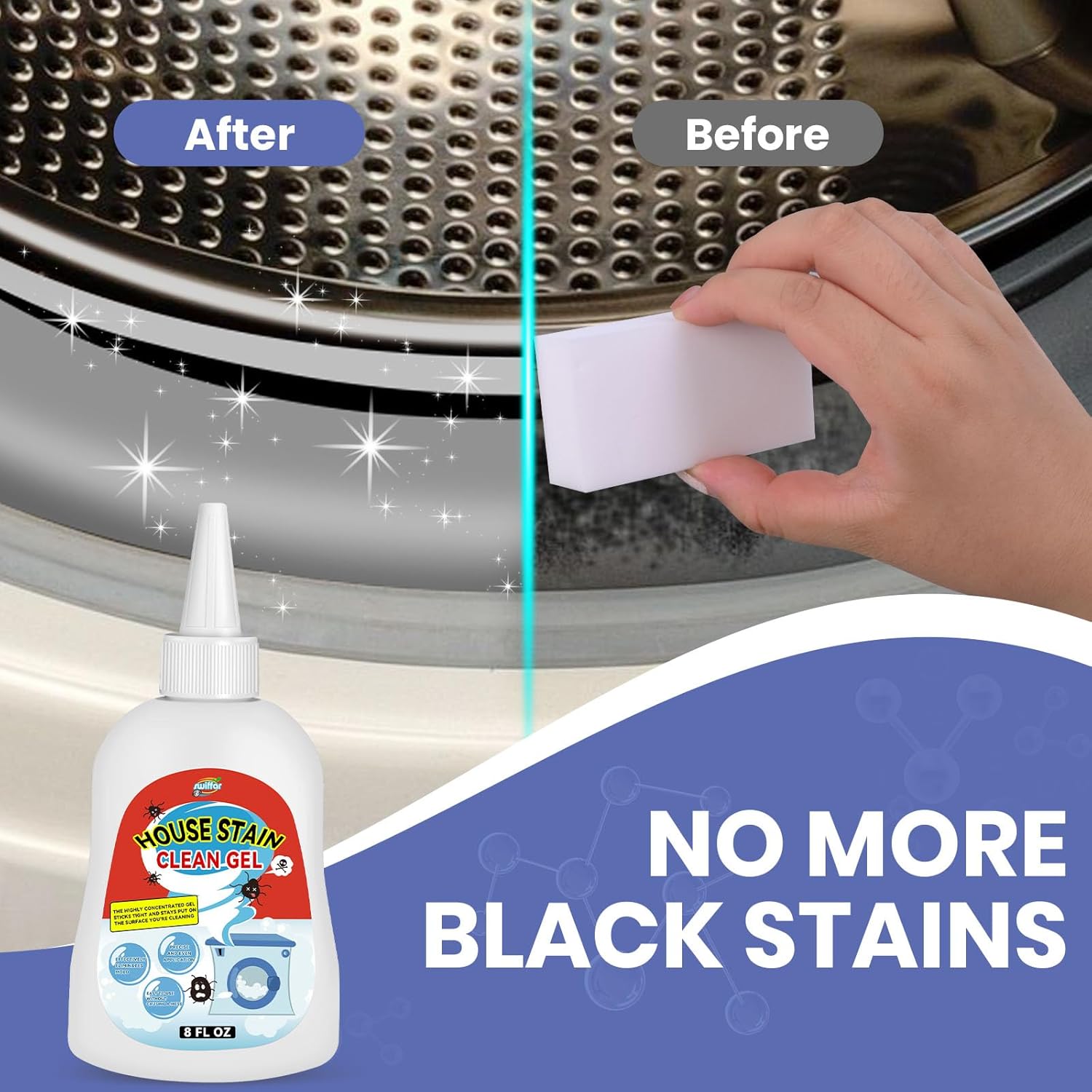 Swiffar Black Stain Remover Gel for Washing Machine and More