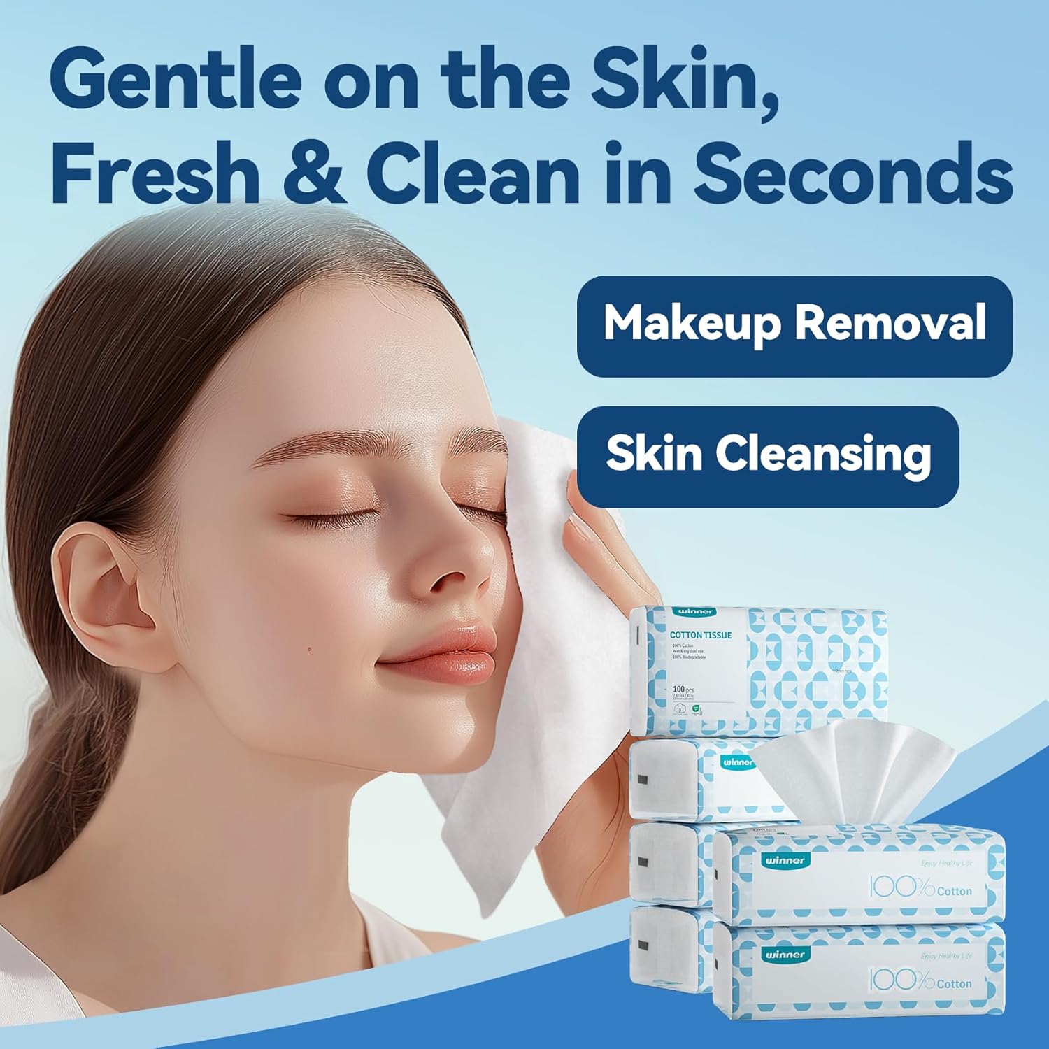 Winner Soft Face Towels 600 Ct 6 Pack 1