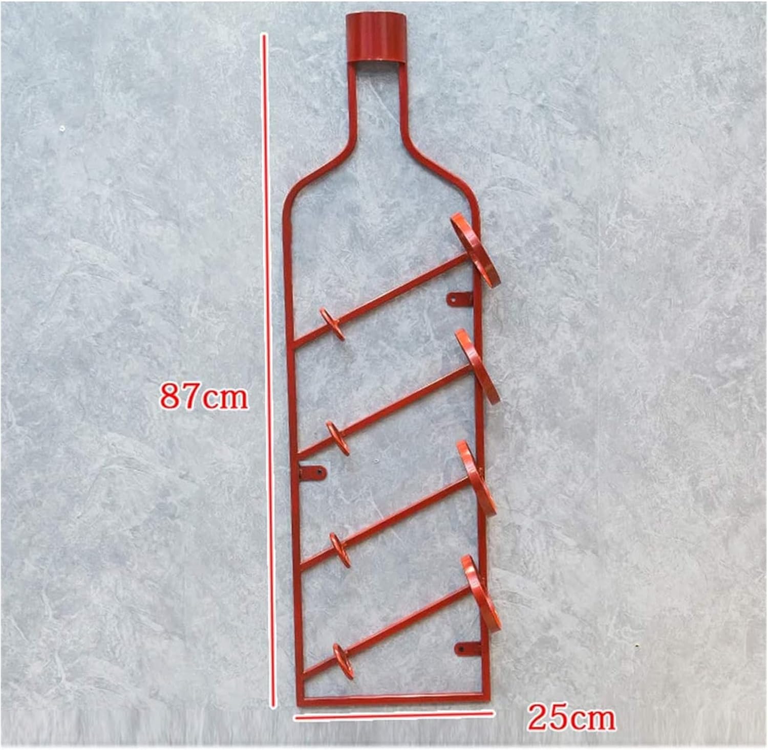 ALDEPO Wall-Mounted Wine Rack 4 Bottles Metal