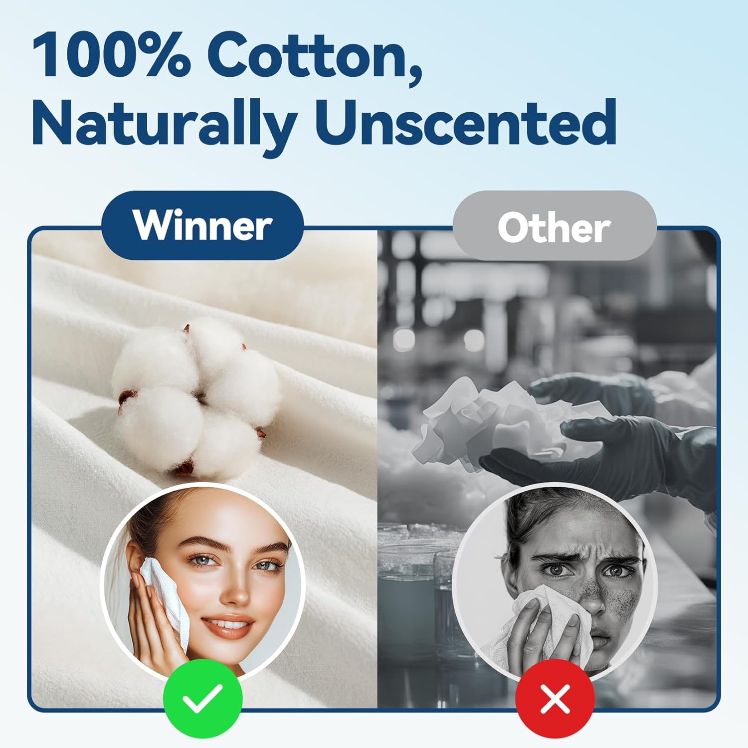 Winner Soft Face Towels 600 Ct 6 Pack 1