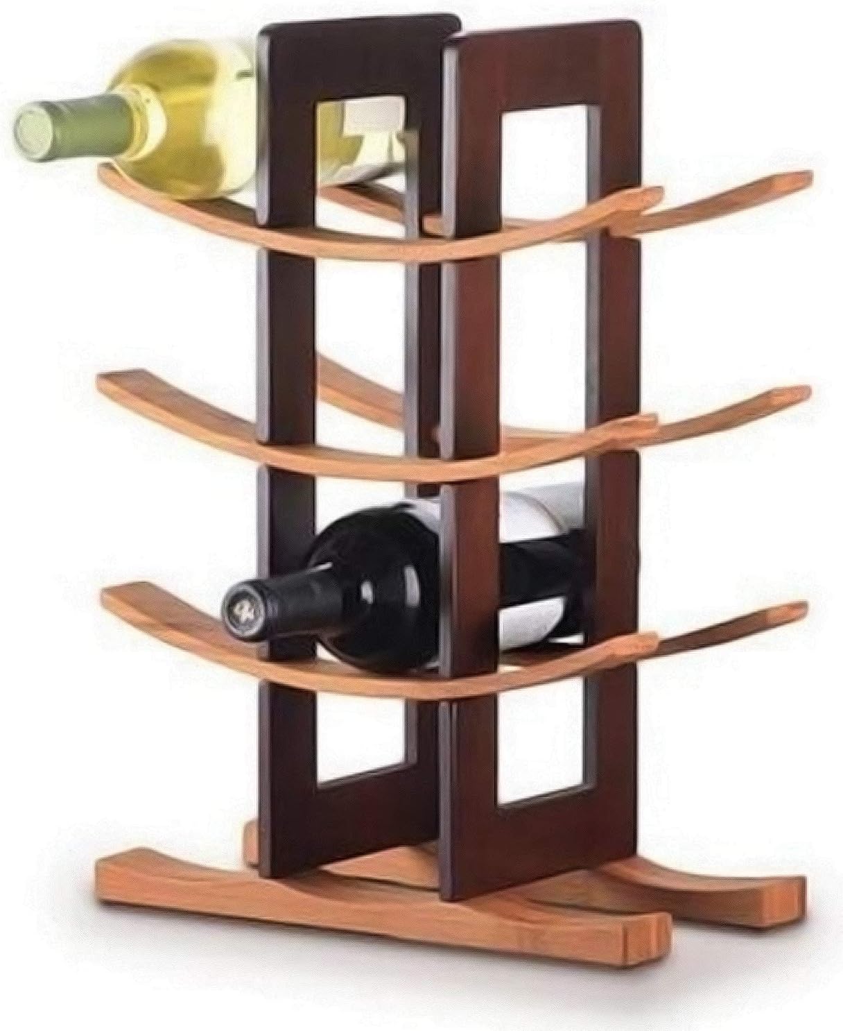 BOCbco Wooden Wall Mounted Wine Rack 12-Bottle Capacity Classic Sturdy Design