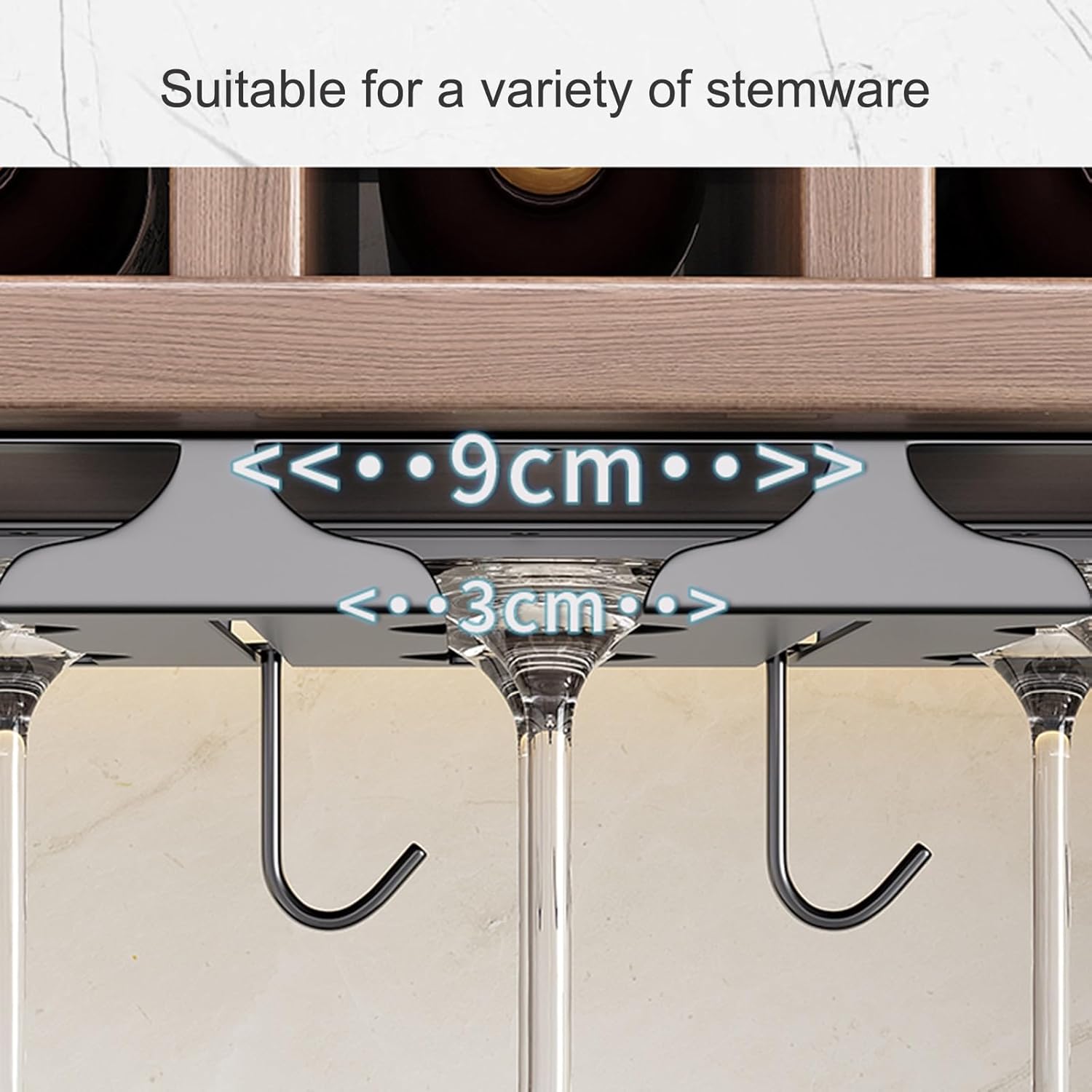 ZYZSY Wine Glass Rack White Industrial Storage Hanger for Kitchen Dining