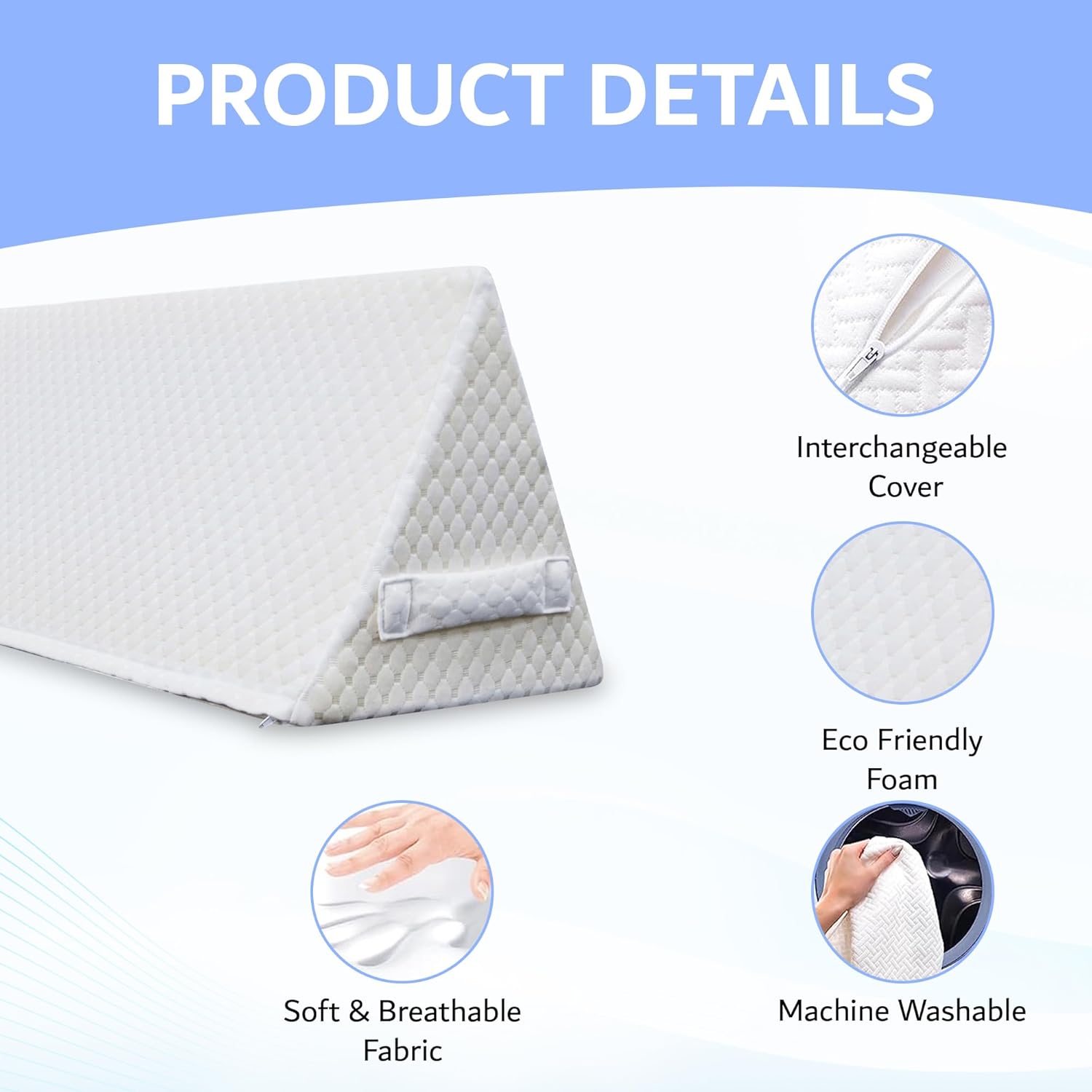 Triangle Foot Pillow for Back Pain Relief
