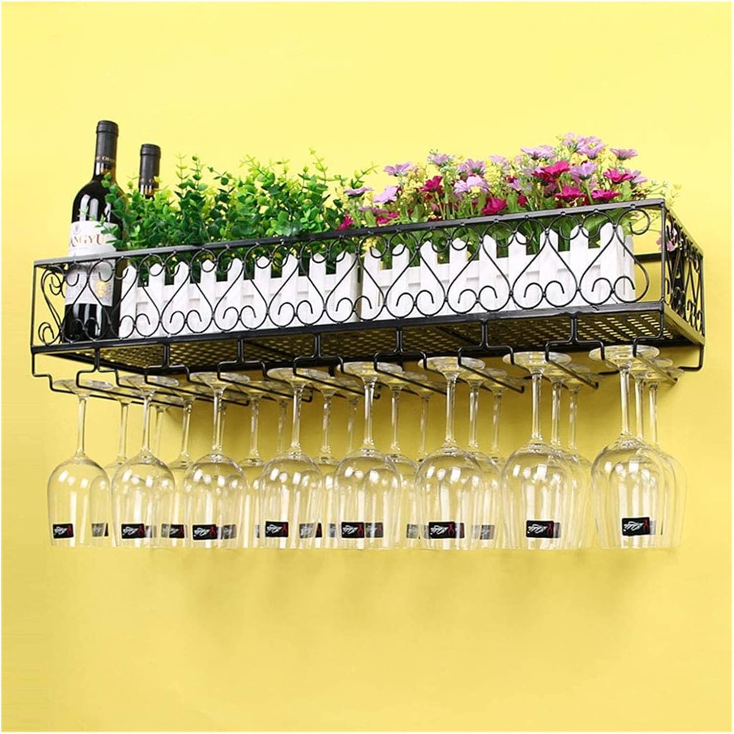 ALDEPO Wall-Mounted Wine Rack for 9 Bottles 1