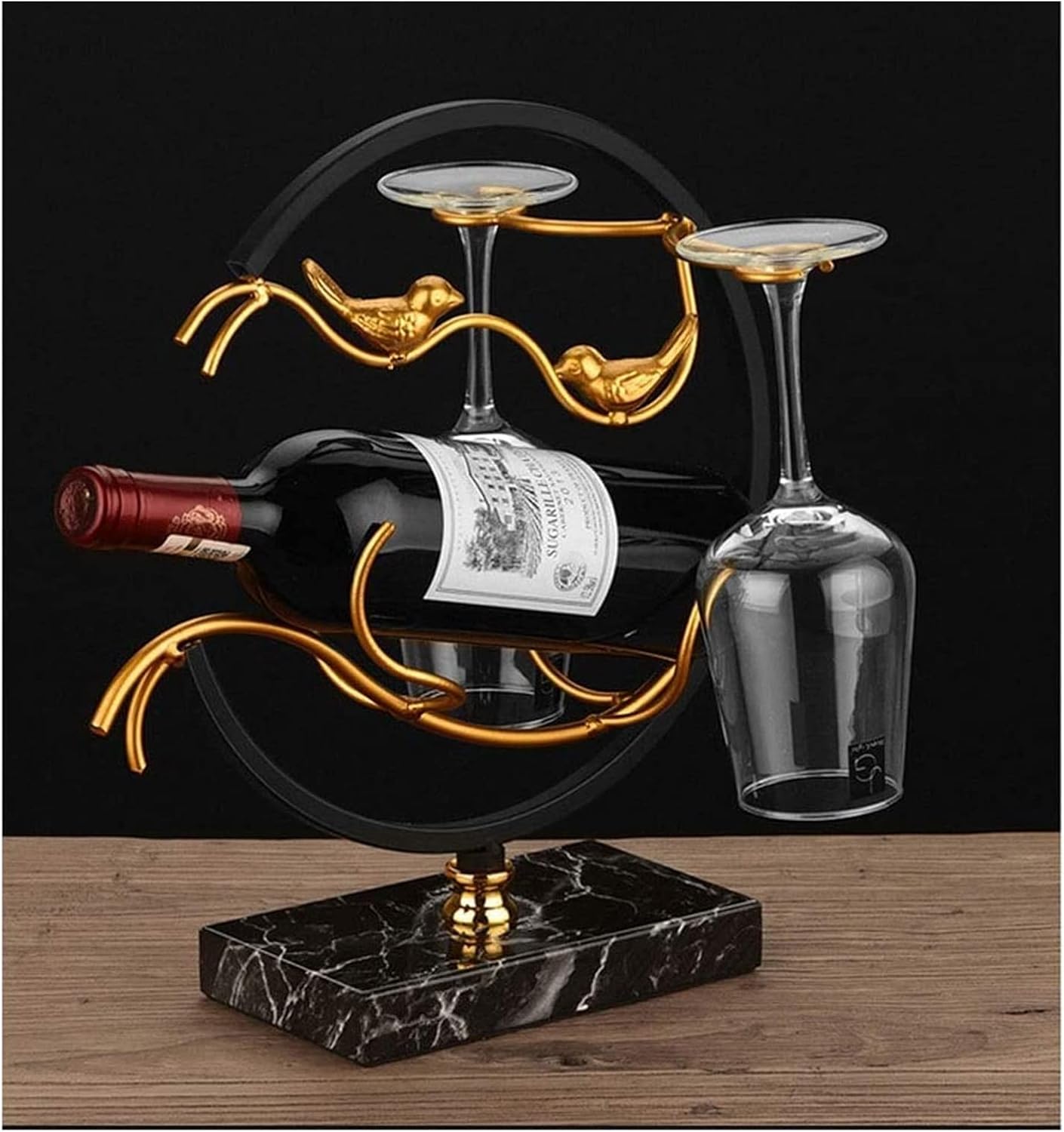 ALDEPO Tabletop Wine Rack with Reindeer Design 1