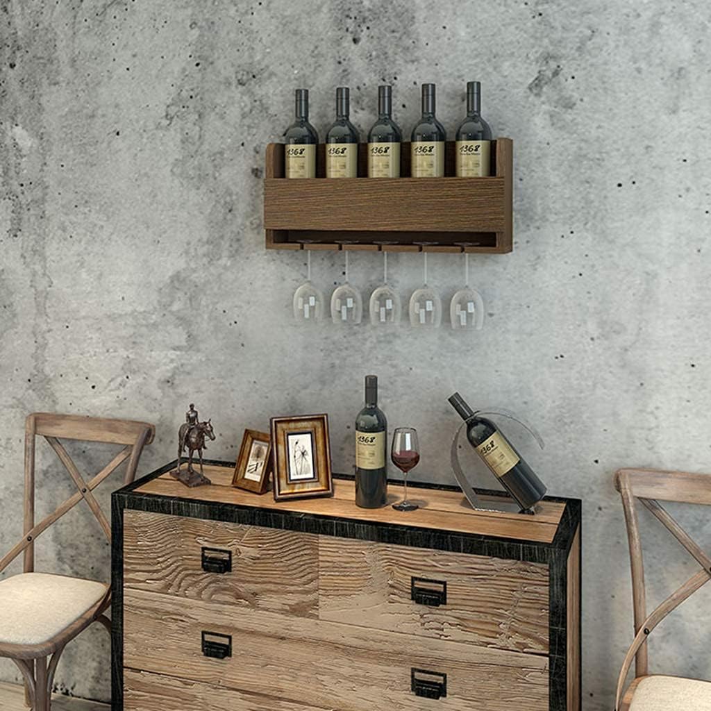BOCbco Wall-Mounted Wine Rack 5 Bottles 5 Glasses