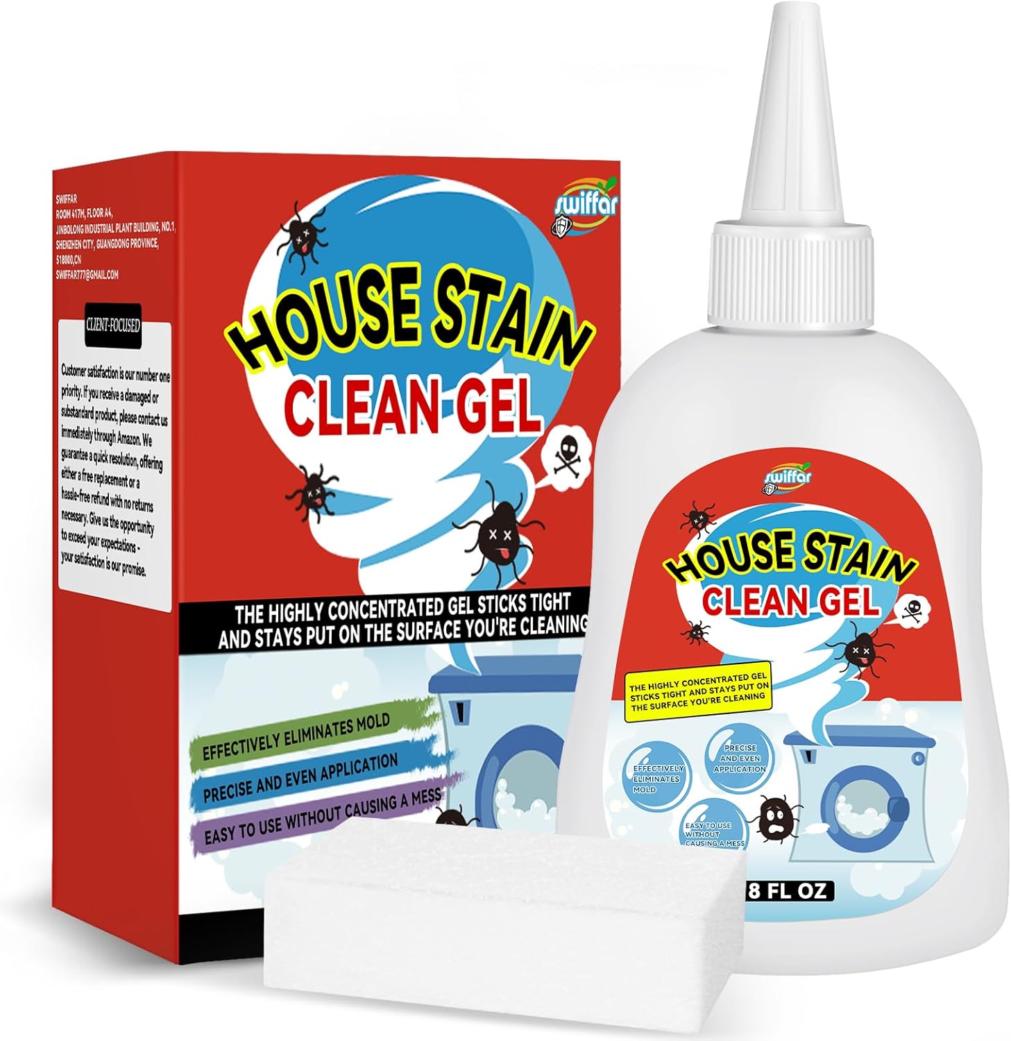 Swiffar Black Stain Remover Gel for Washing Machine and More