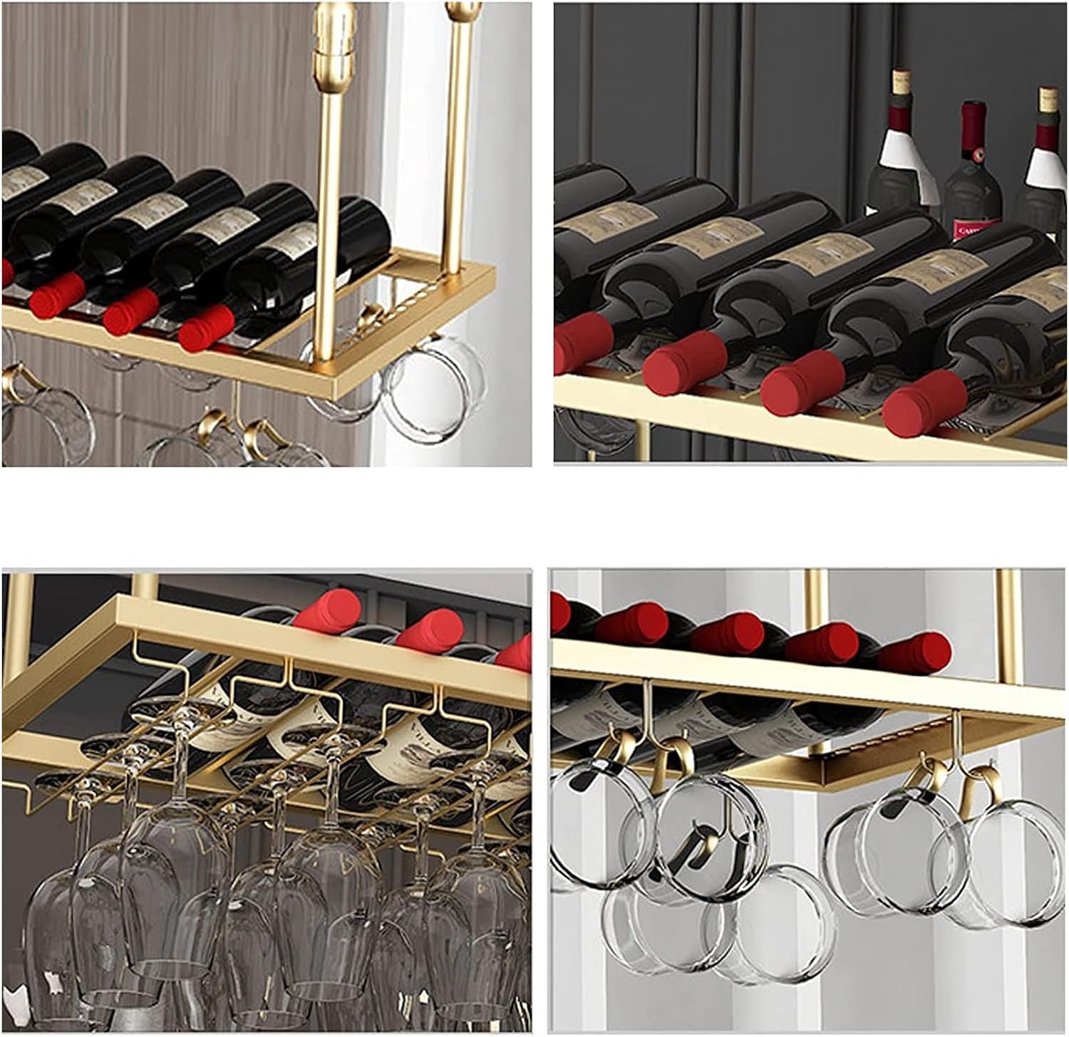 ALDEPO Wine Rack Hanging Glass Holder 80x30cm