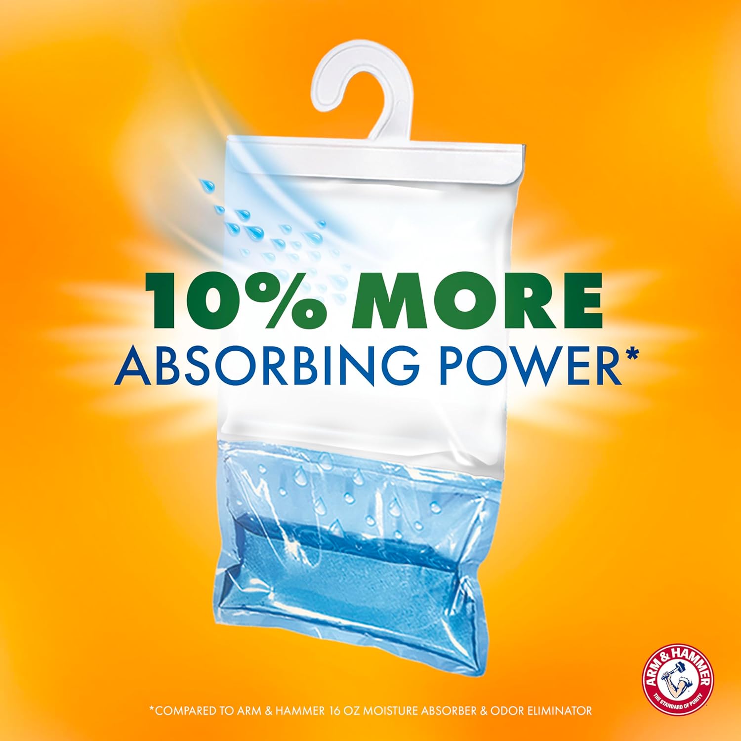 Arm Hammer Essentials Hanging Moisture Absorber 3 Pack Fragrance Free