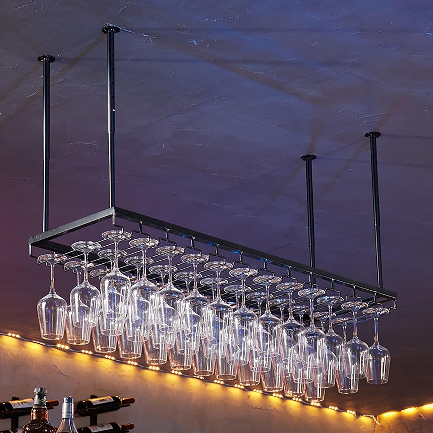 ZJDYDY Industrial Metal Wine Rack Wall Mount