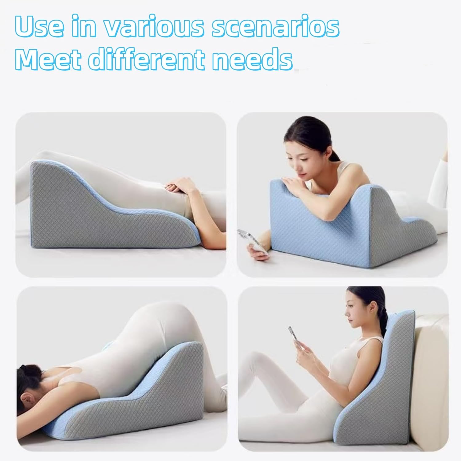 Memory Foam Wedge Pillow for Couples - Hip Elevation Back Support