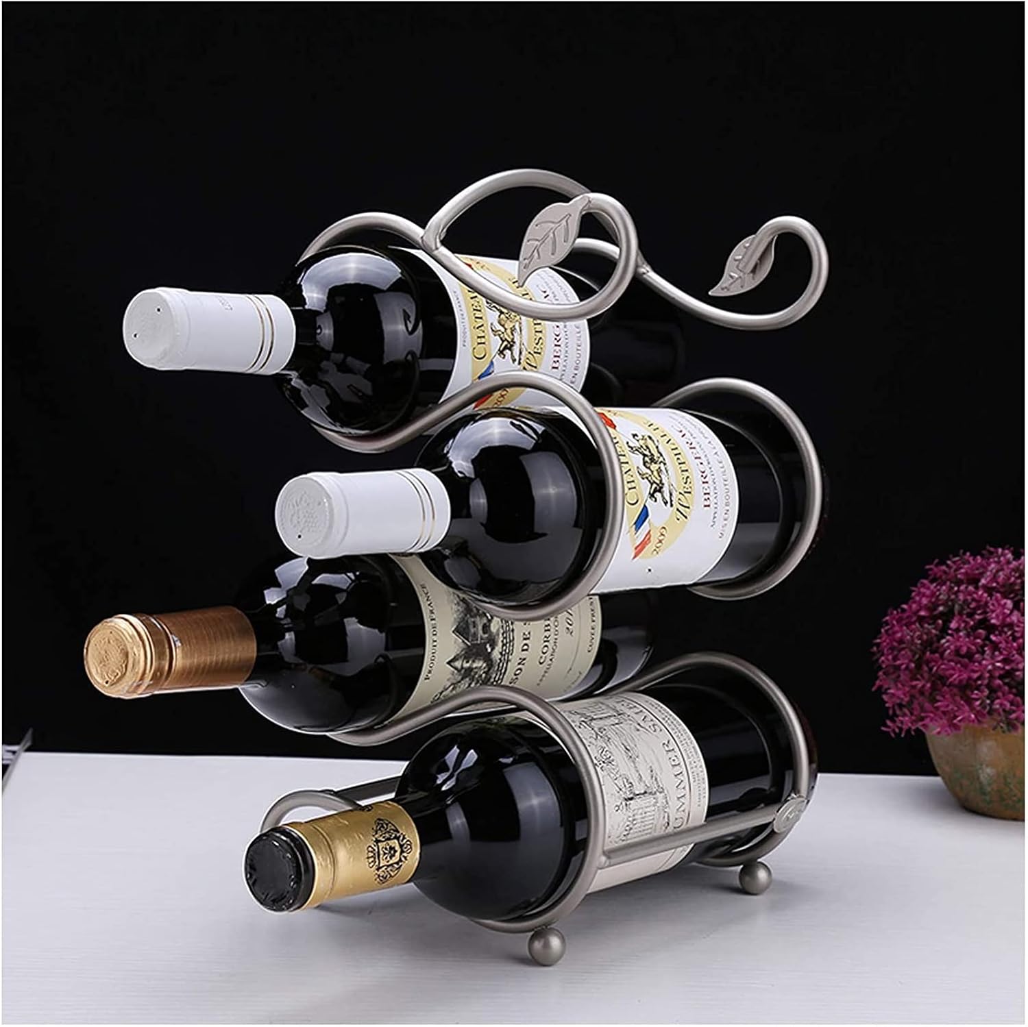 Aldepo Gold Wall-Mounted Wine Rack for 6 Bottles