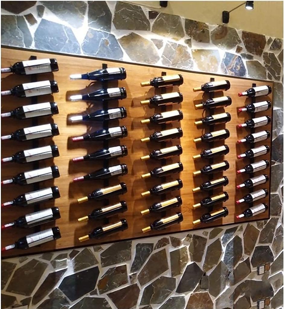 GAXQFEI Wall-Mounted Wine Rack Wrought Iron