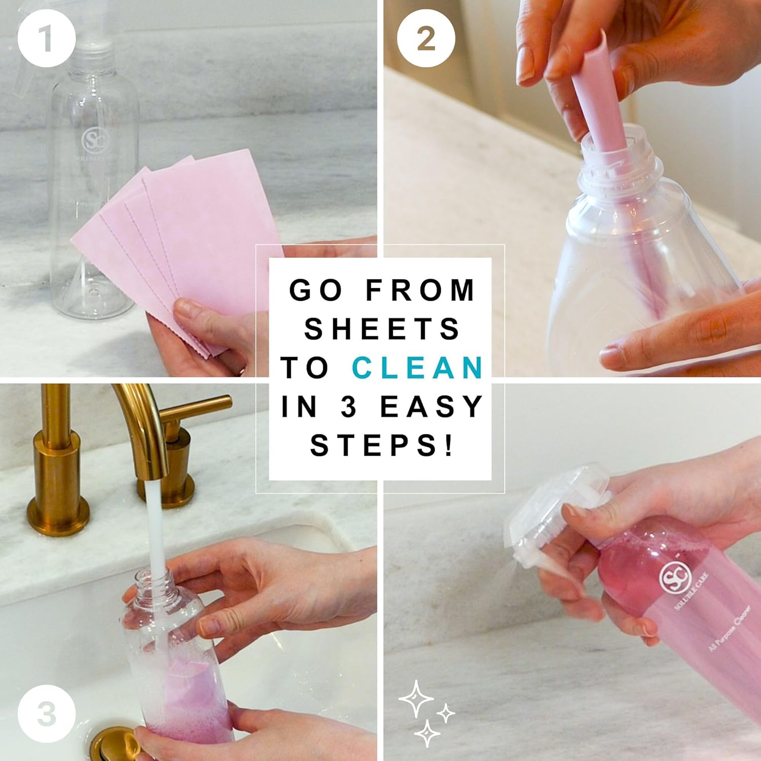 Soluble Care All Purpose Lemon Scent Cleaning Sheets 10-Pack 1