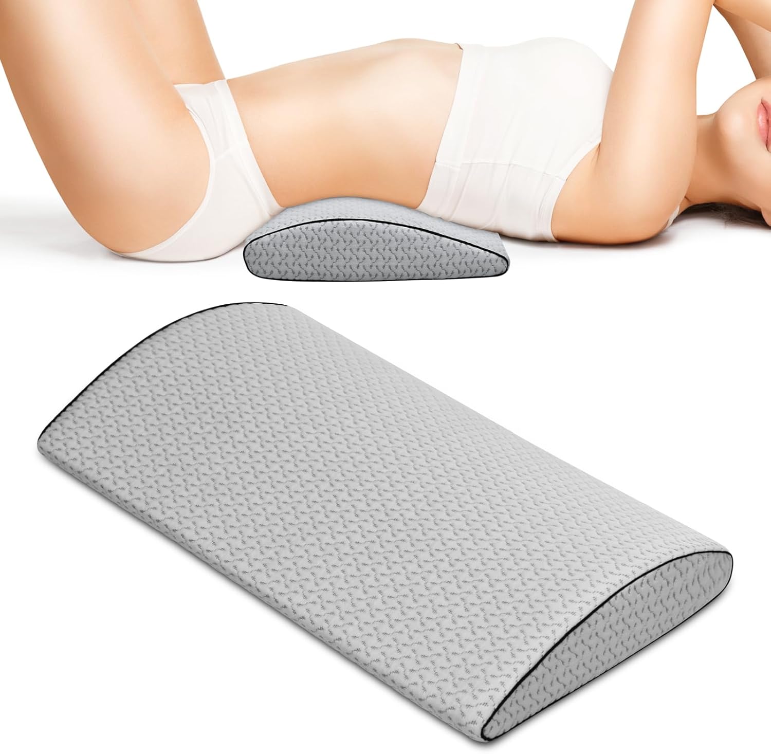 Nockovi Lumbar Support Pillow for Back Pain Relief