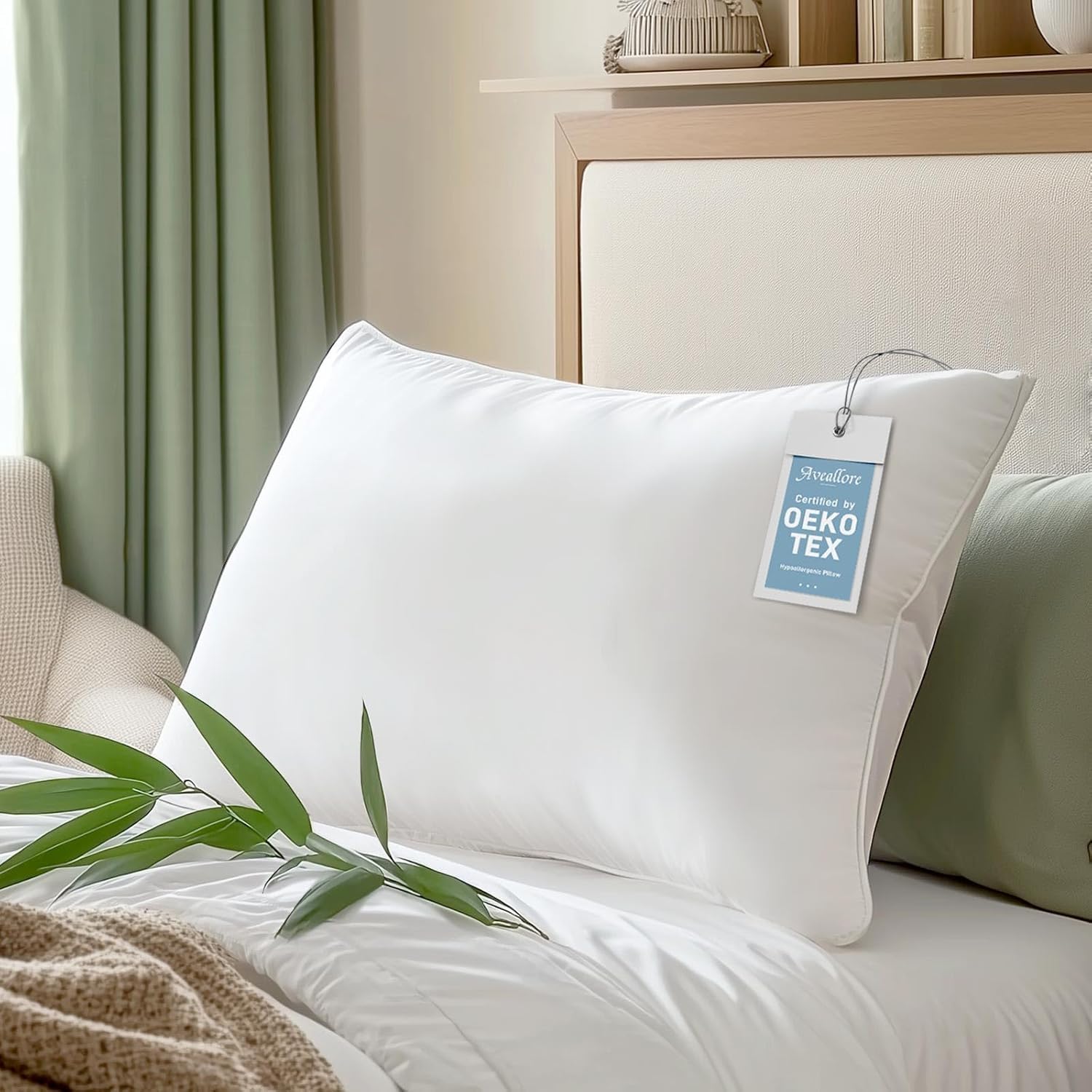 Aveallore Bamboo Viscose Down Alternative Pillow King Size