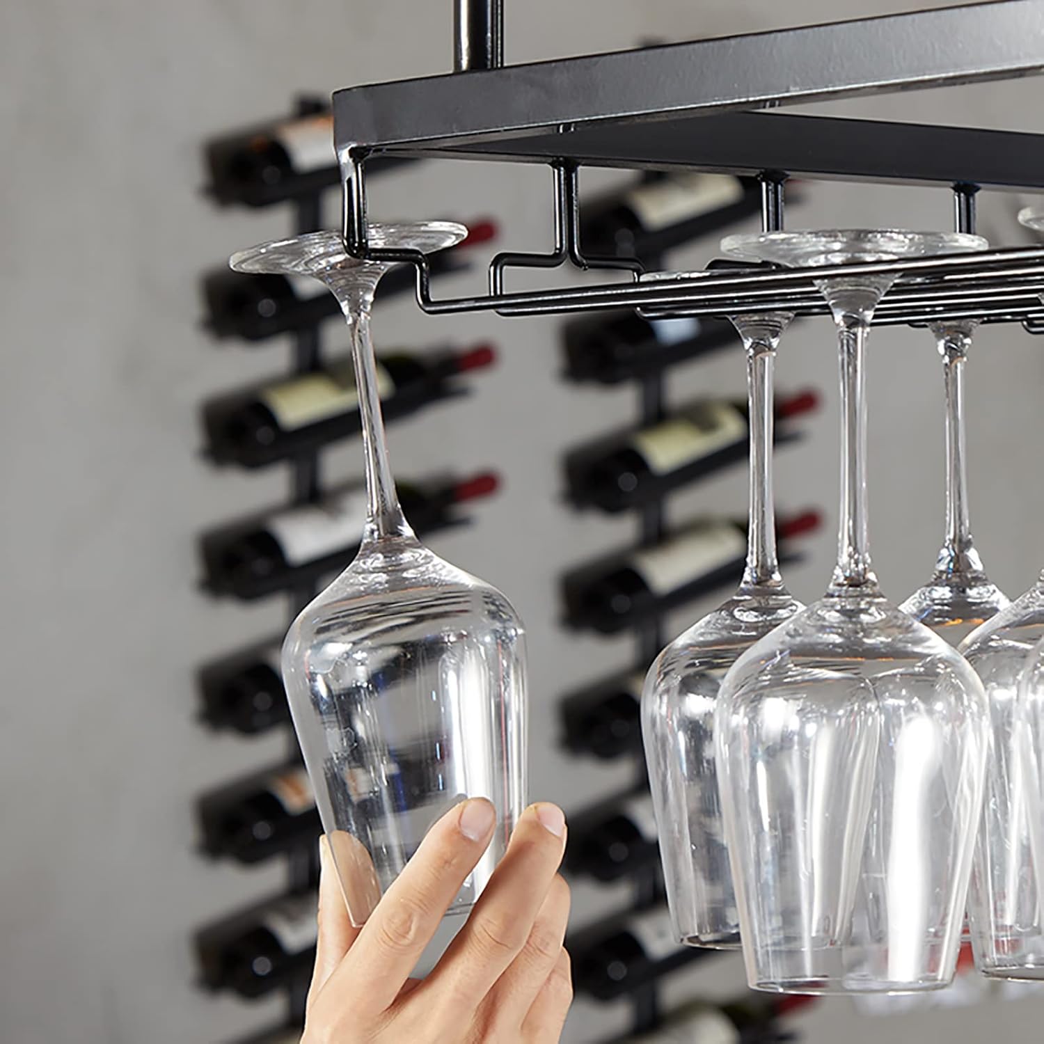 ZJDYDY Industrial Metal Wine Rack Wall Mount