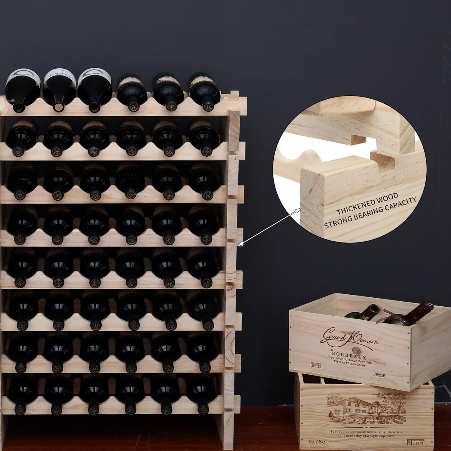 Freestanding Wine Rack Cabinet for 100 Bottles