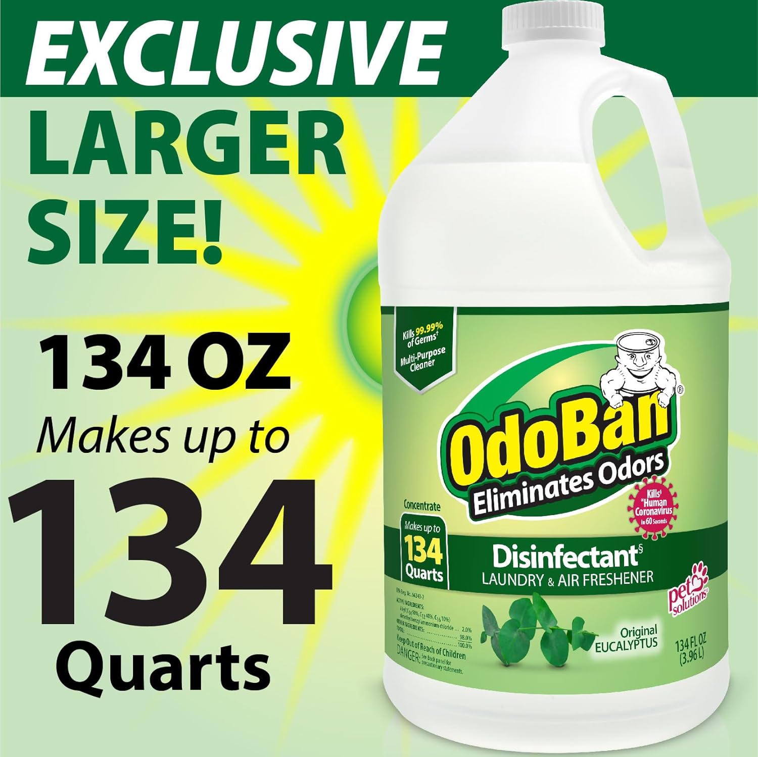 OdoBan Disinfectant Concentrate 134 Ounces Eucalyptus Scent