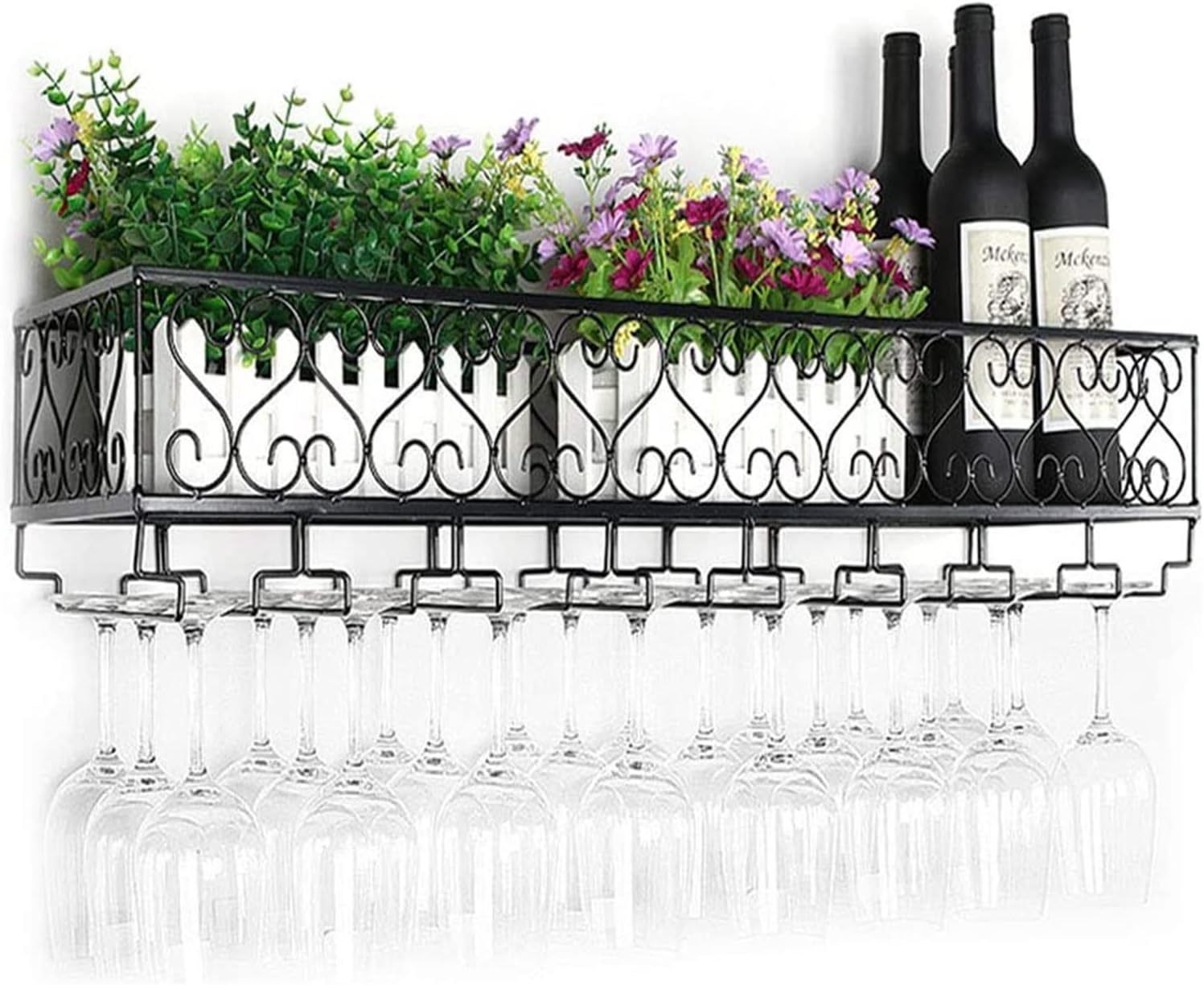ALDEPO Wall-Mounted Wine Rack for 9 Bottles 1